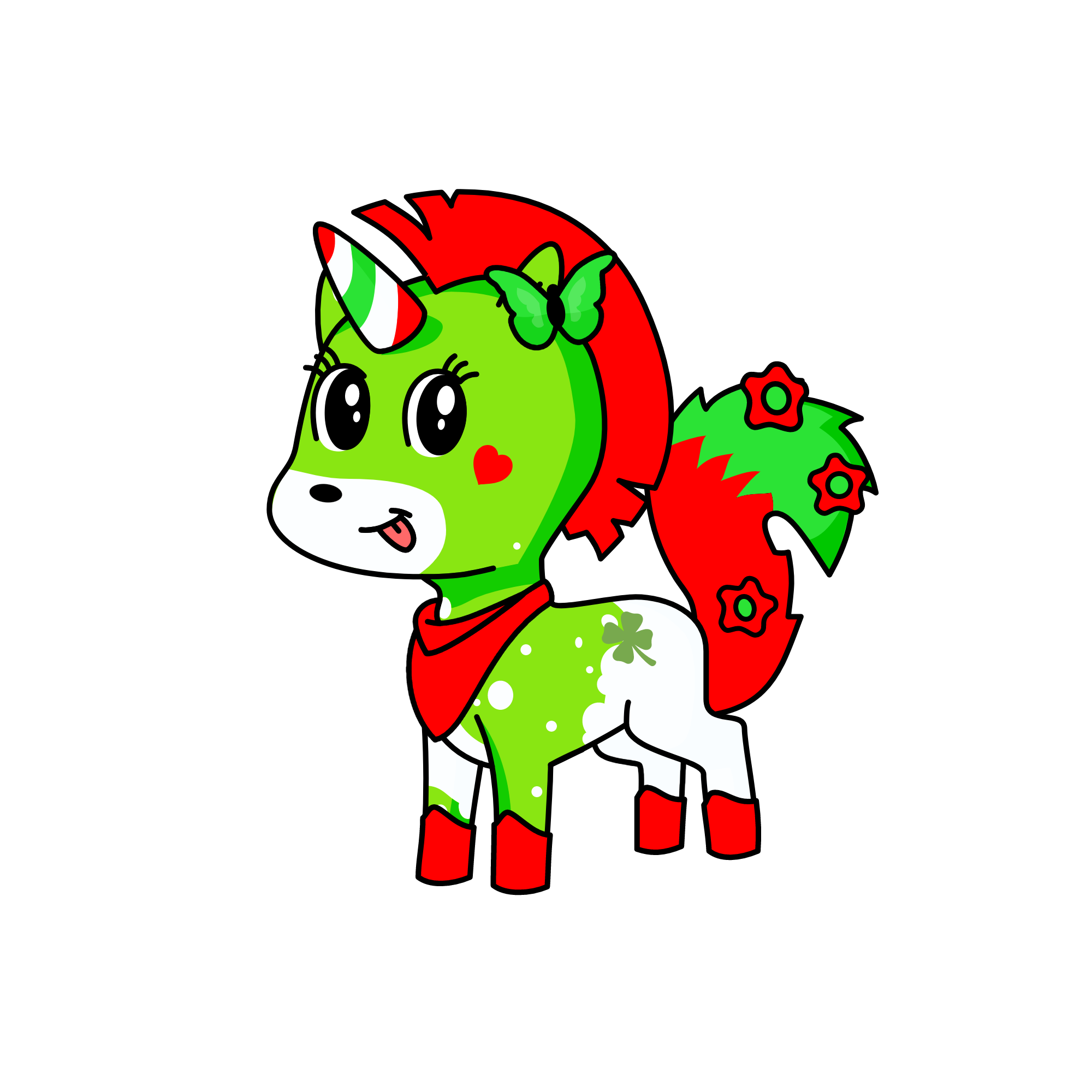 Christmas flame, the unicorn