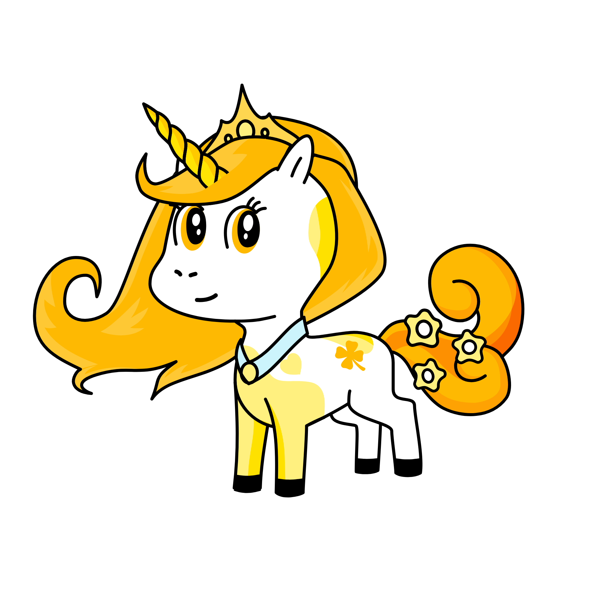 Queen Goldie, the unicorn