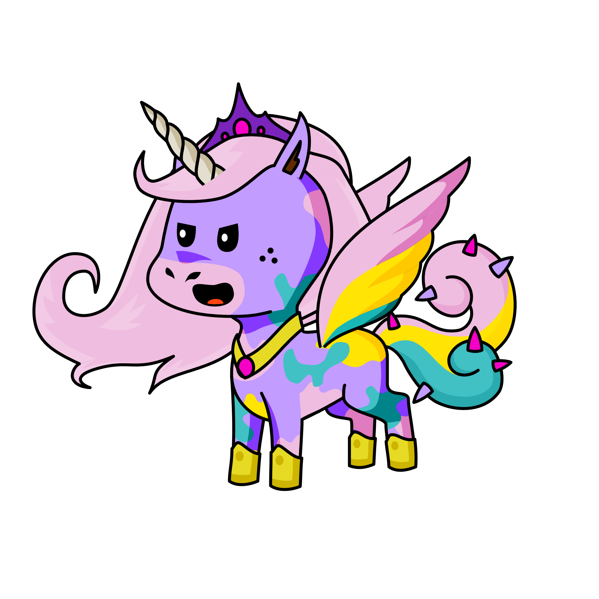 The Dragon Queen, the unicorn