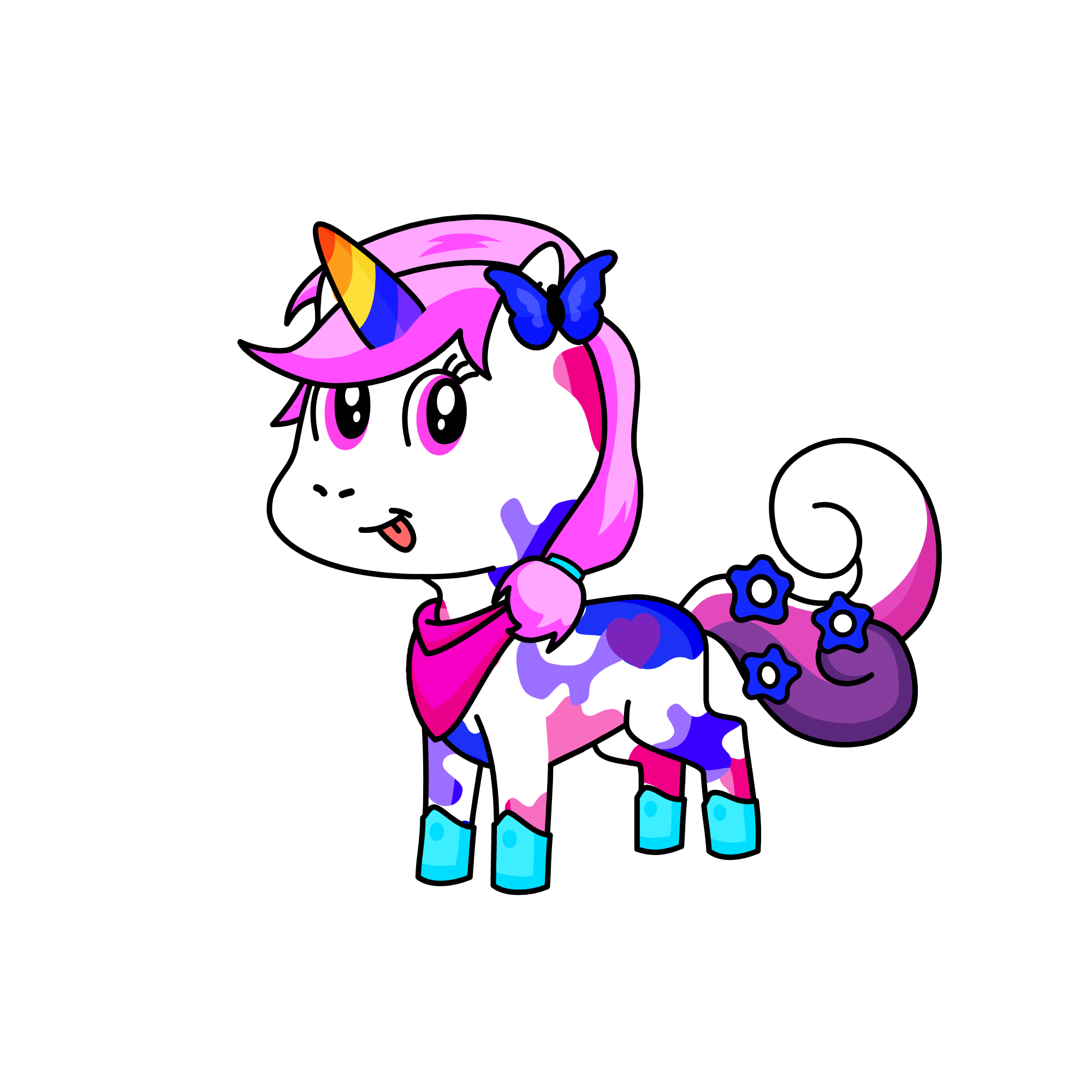 bi pride unicorn, the unicorn