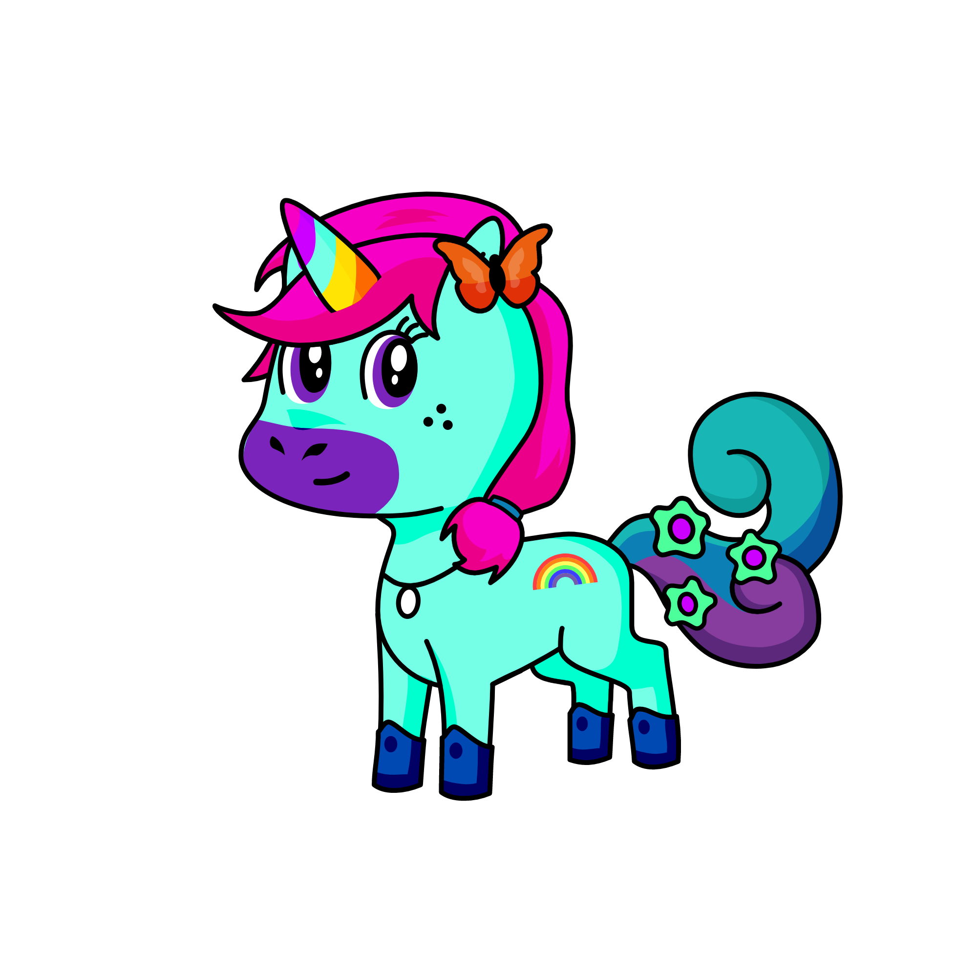 Rainbow light, the unicorn