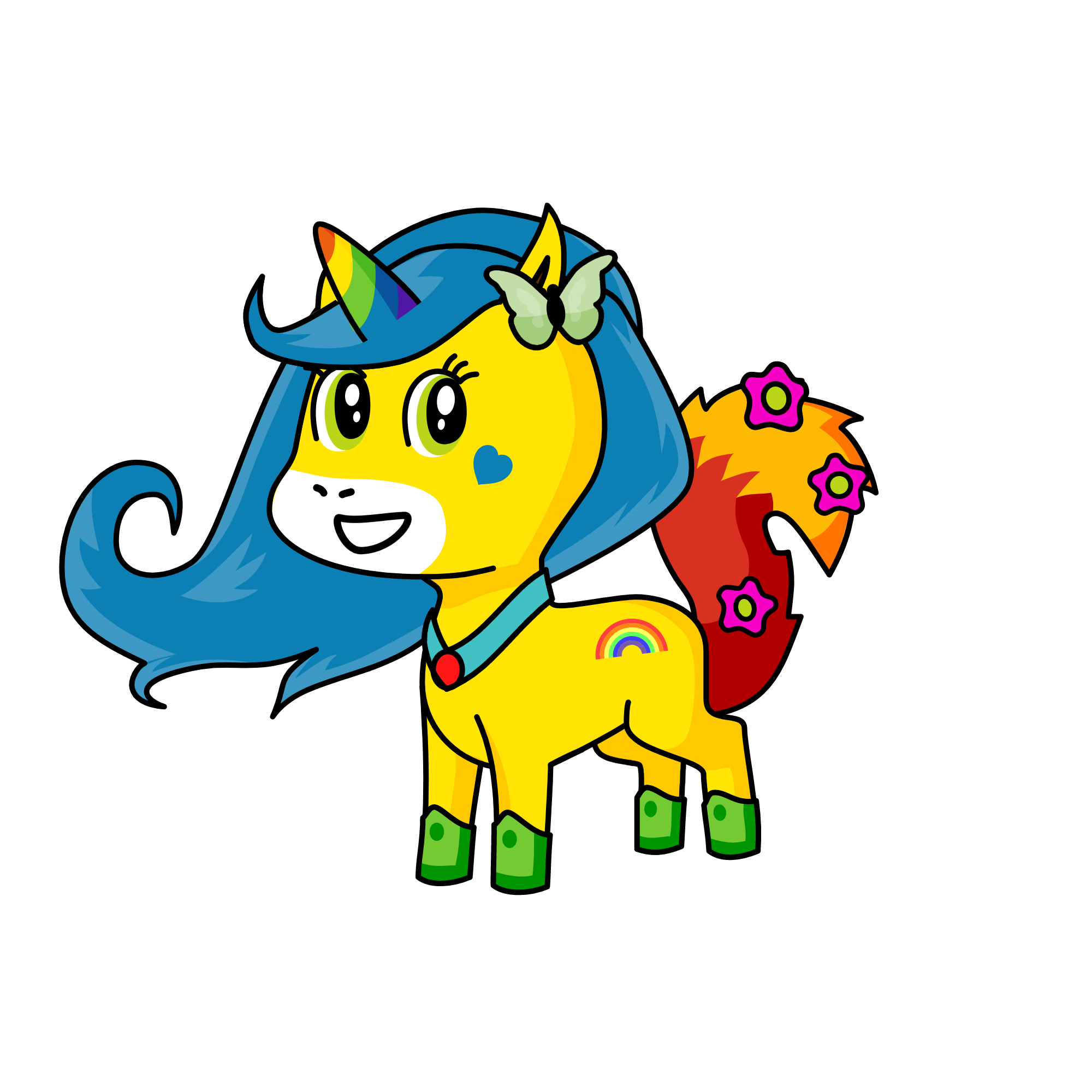 rainbow girl unicorn, the unicorn