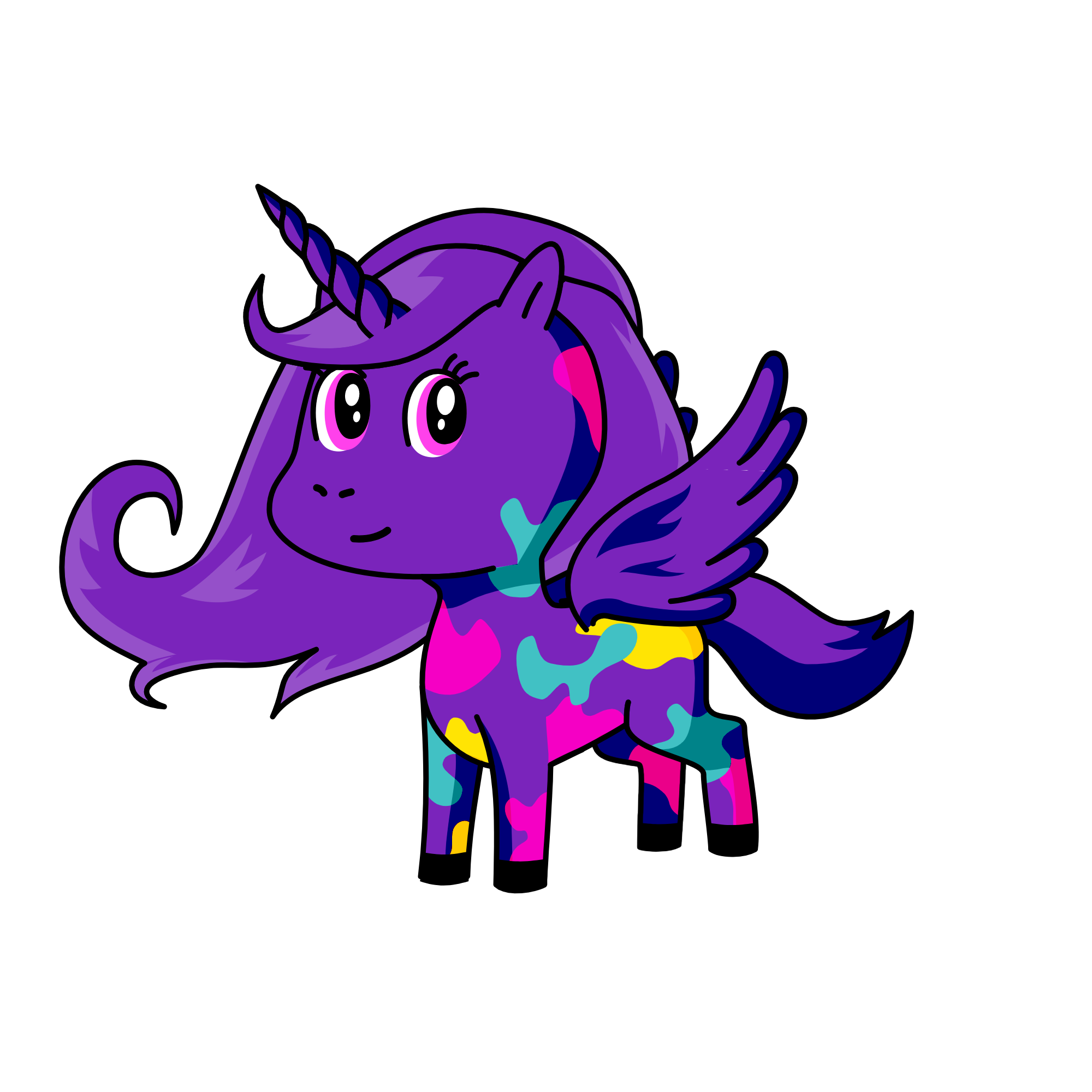 PURPLE, the unicorn