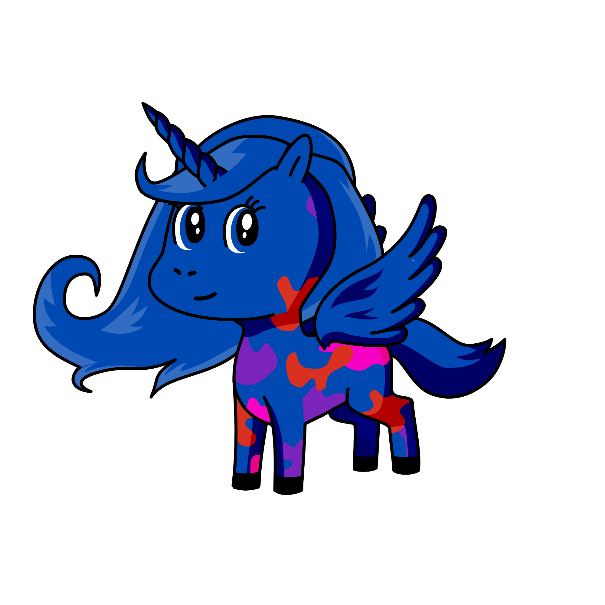 BLUE, the unicorn