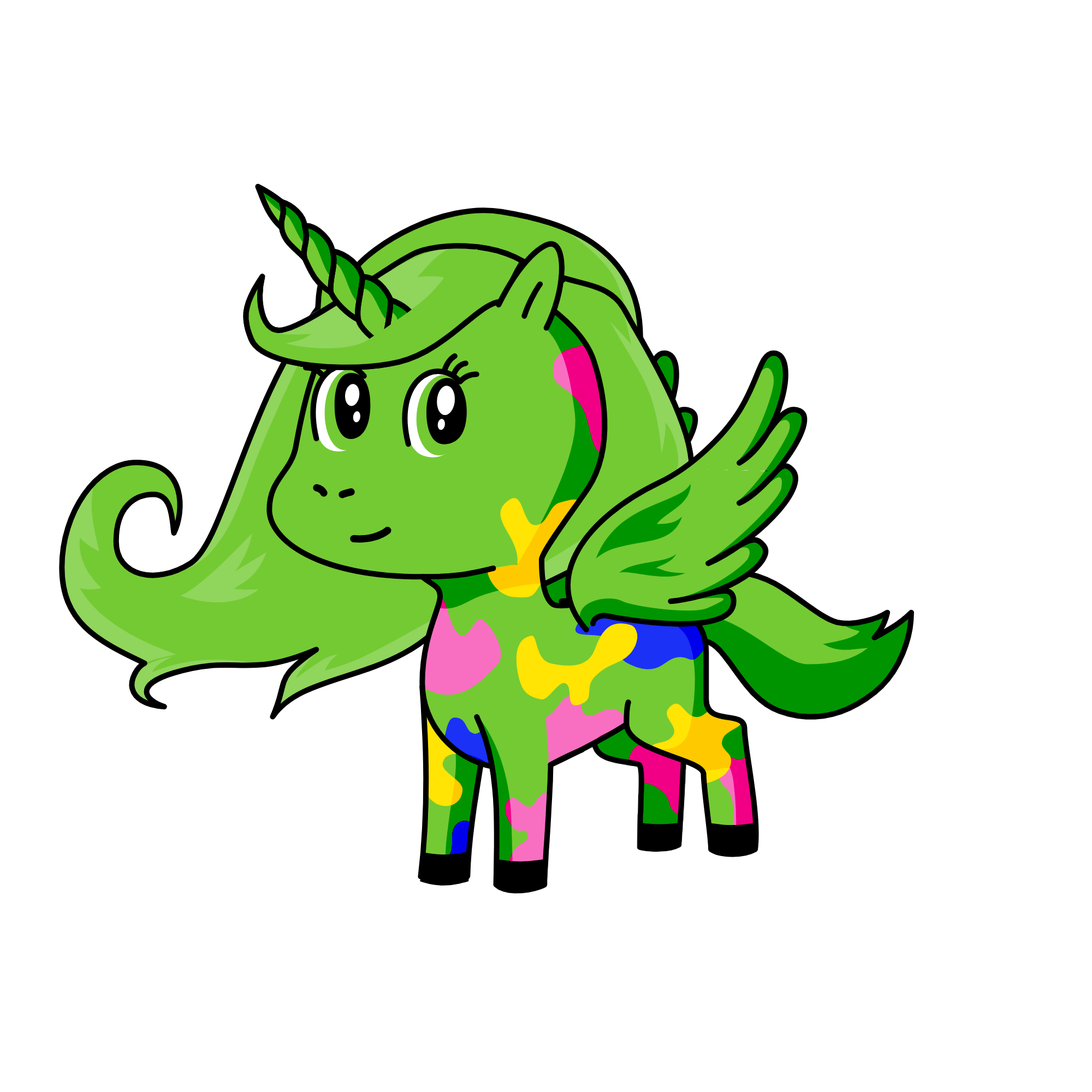 GREEN, the unicorn