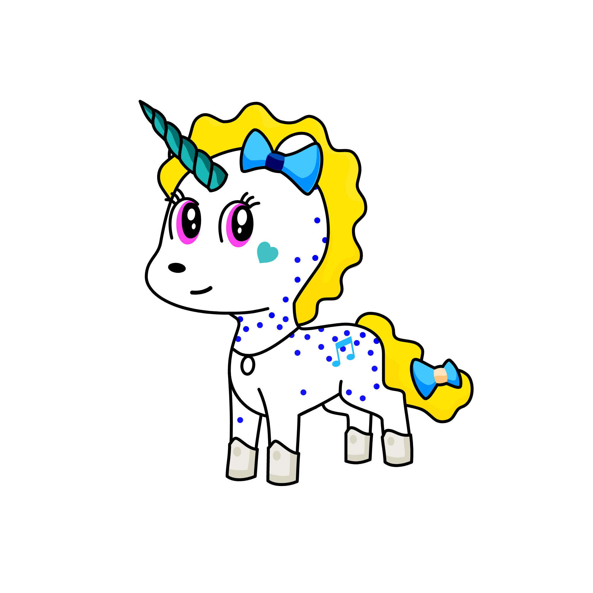 snowy, the unicorn