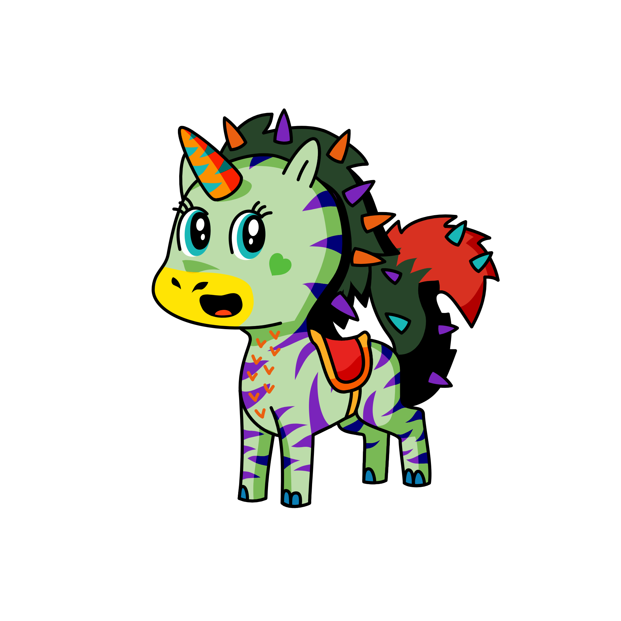 spiky , the unicorn