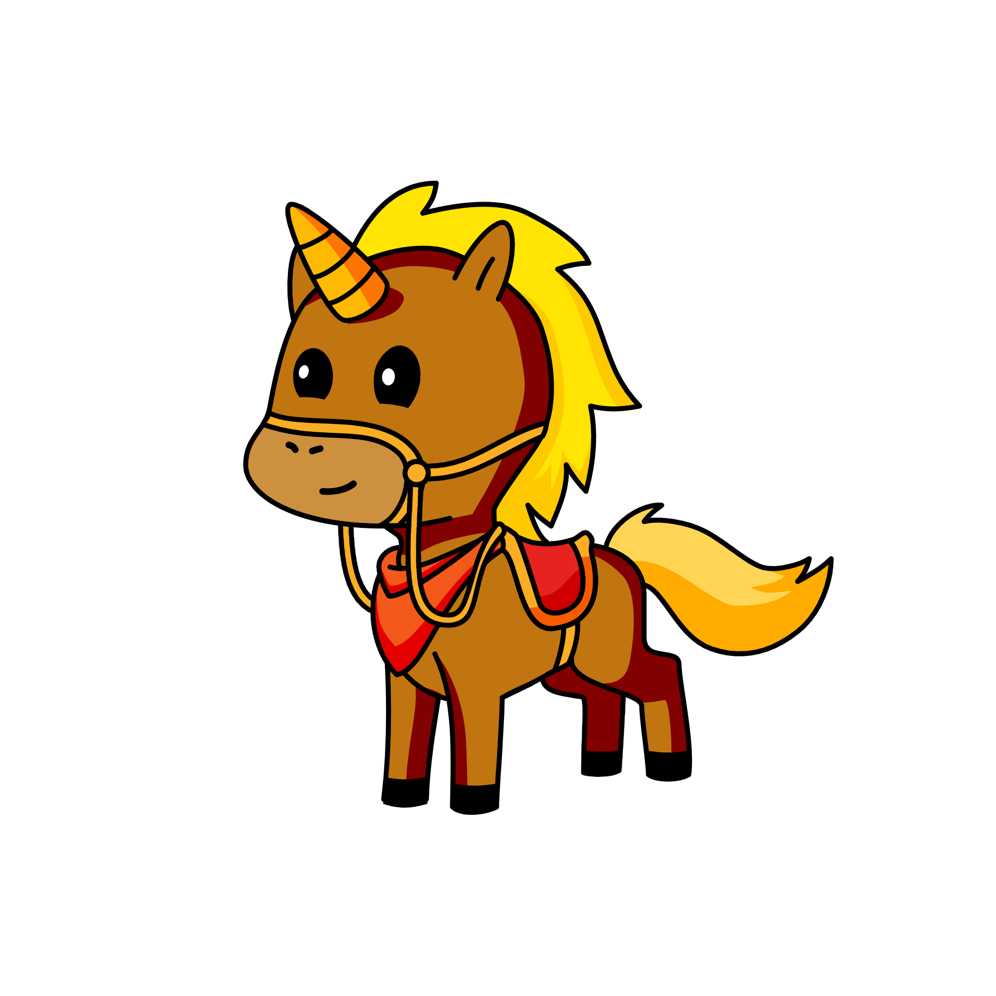 horse, the unicorn