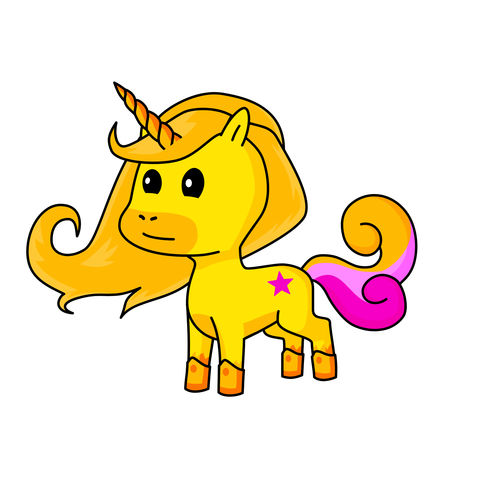 sunset, the unicorn