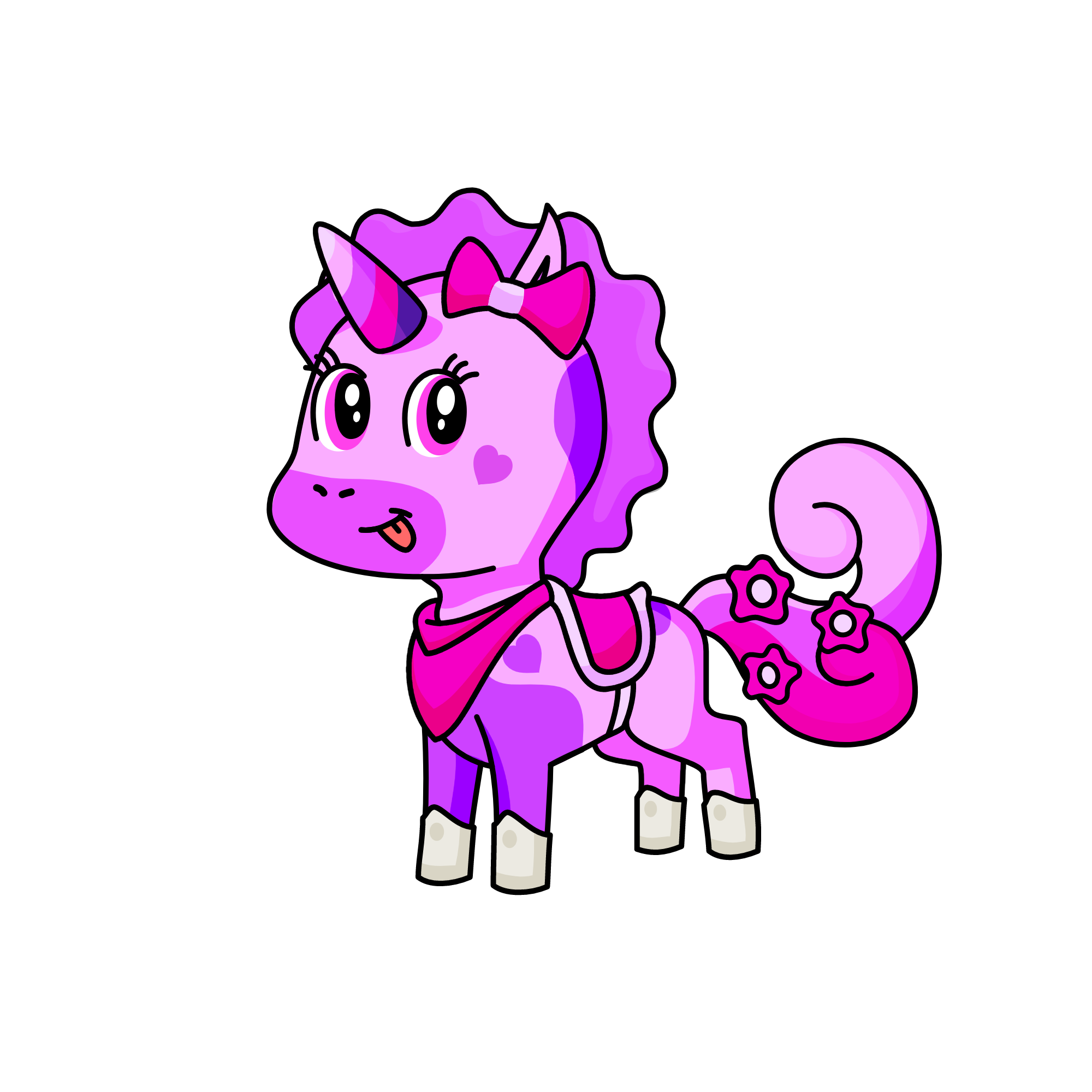 Ms. Very nice awesome pinky, the unicorn