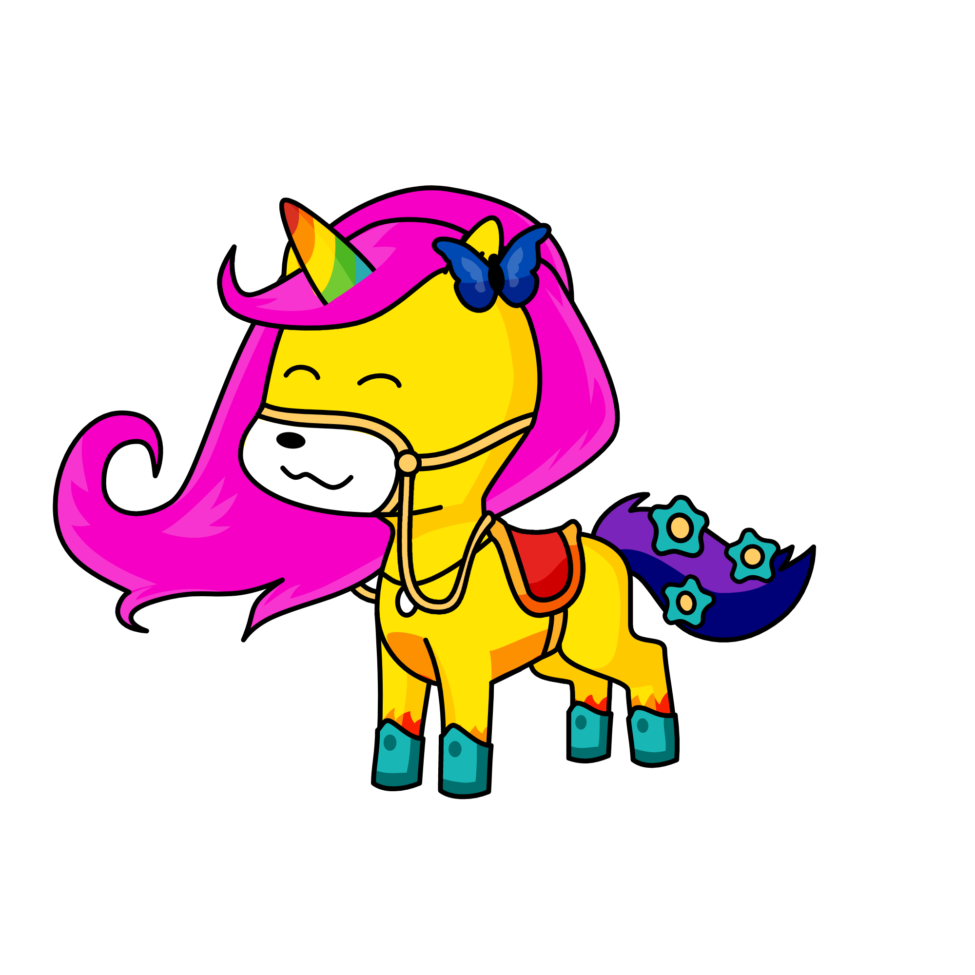 Sunset, the unicorn