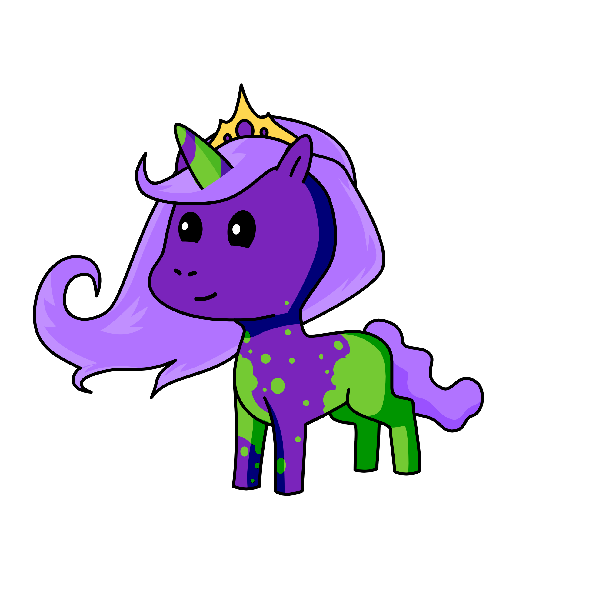 purple, the unicorn