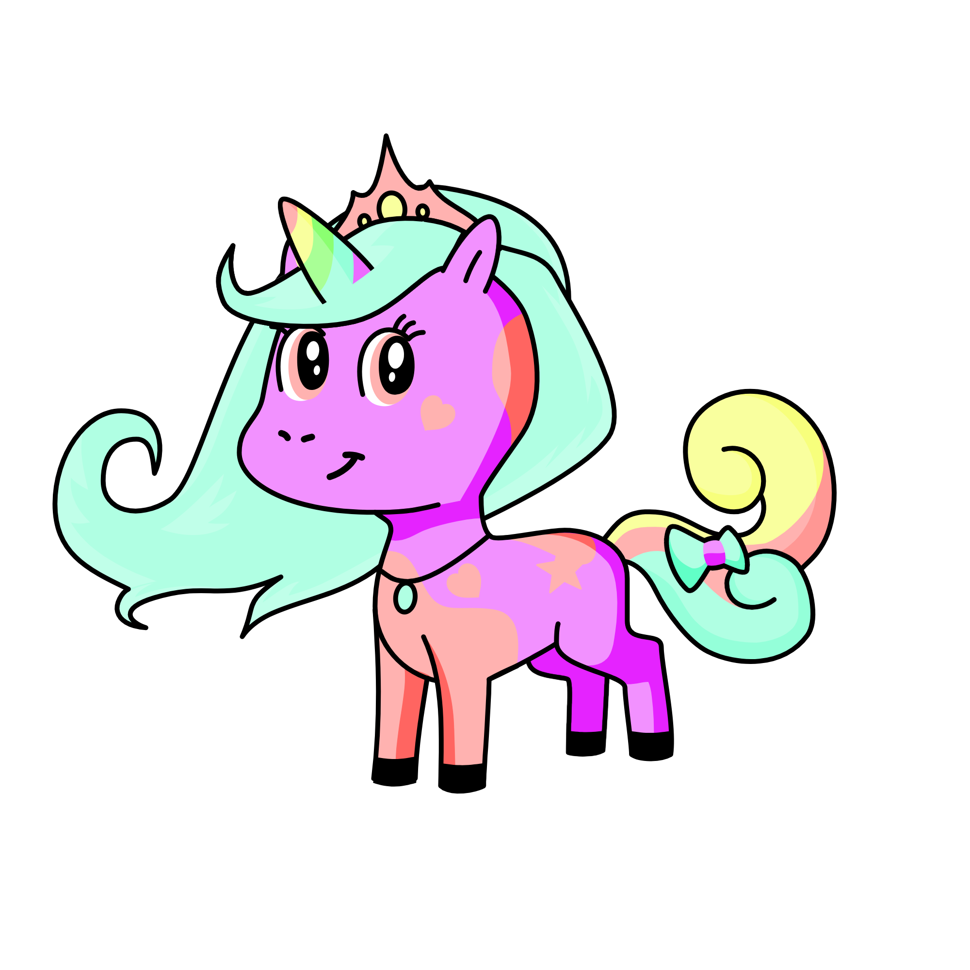 princess pastel candy, the unicorn