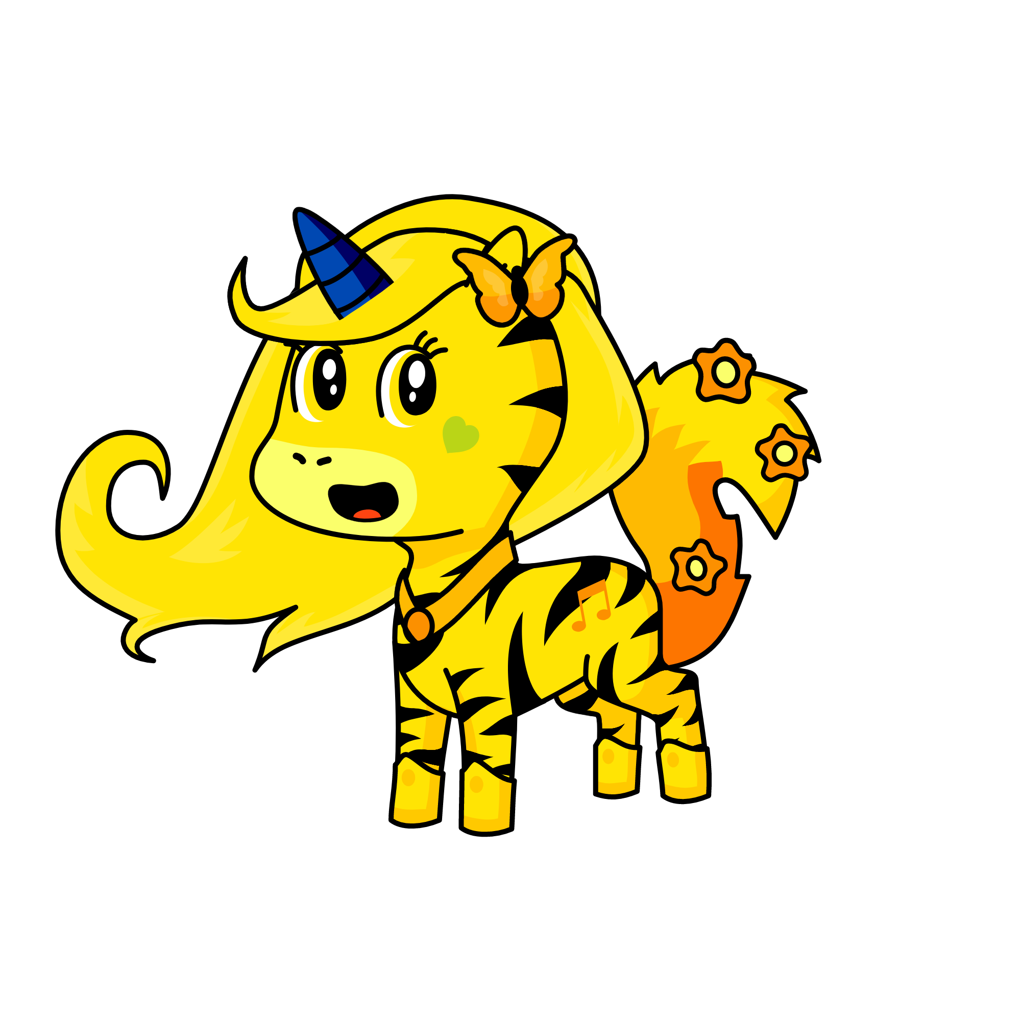 sunset, the unicorn