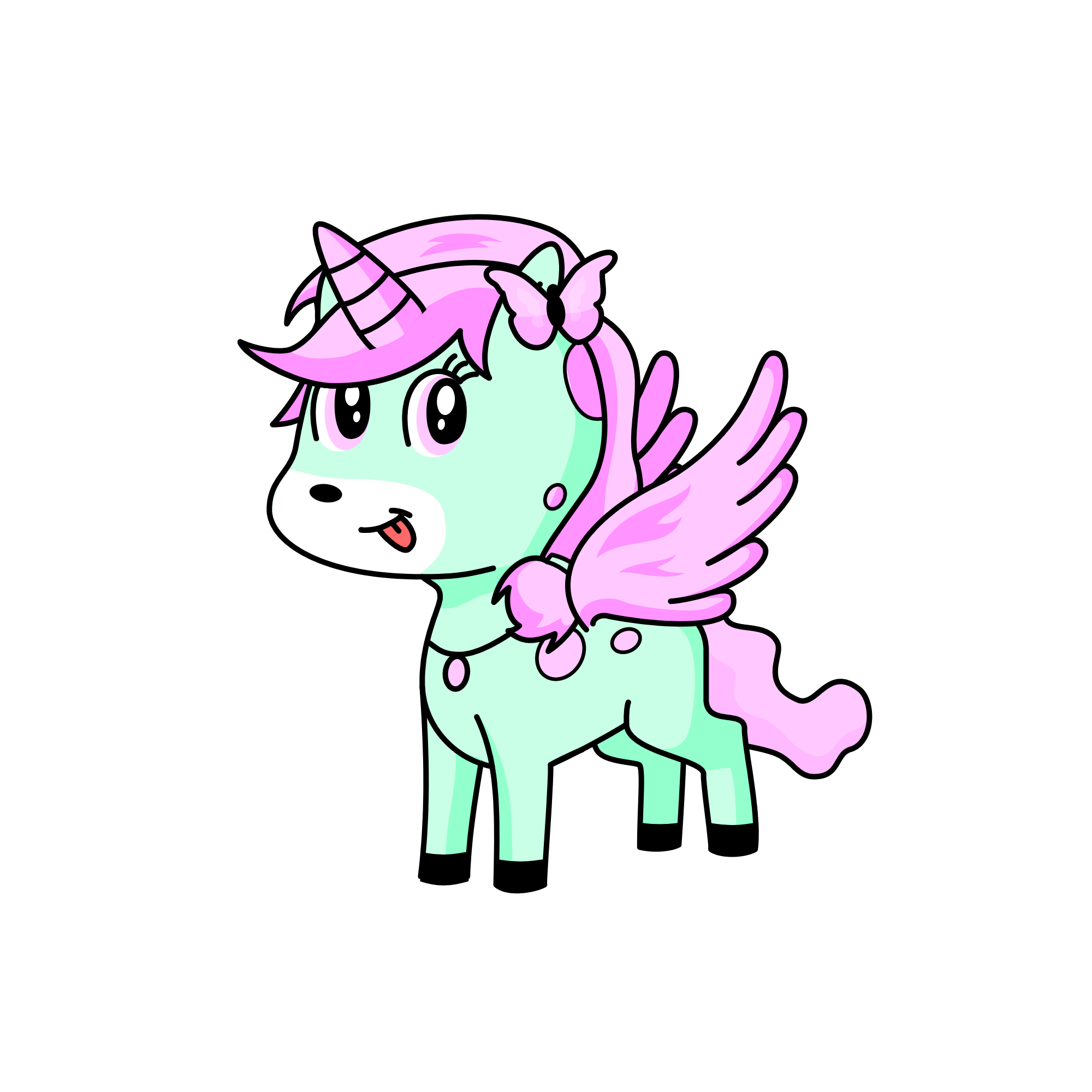 Mint, the unicorn