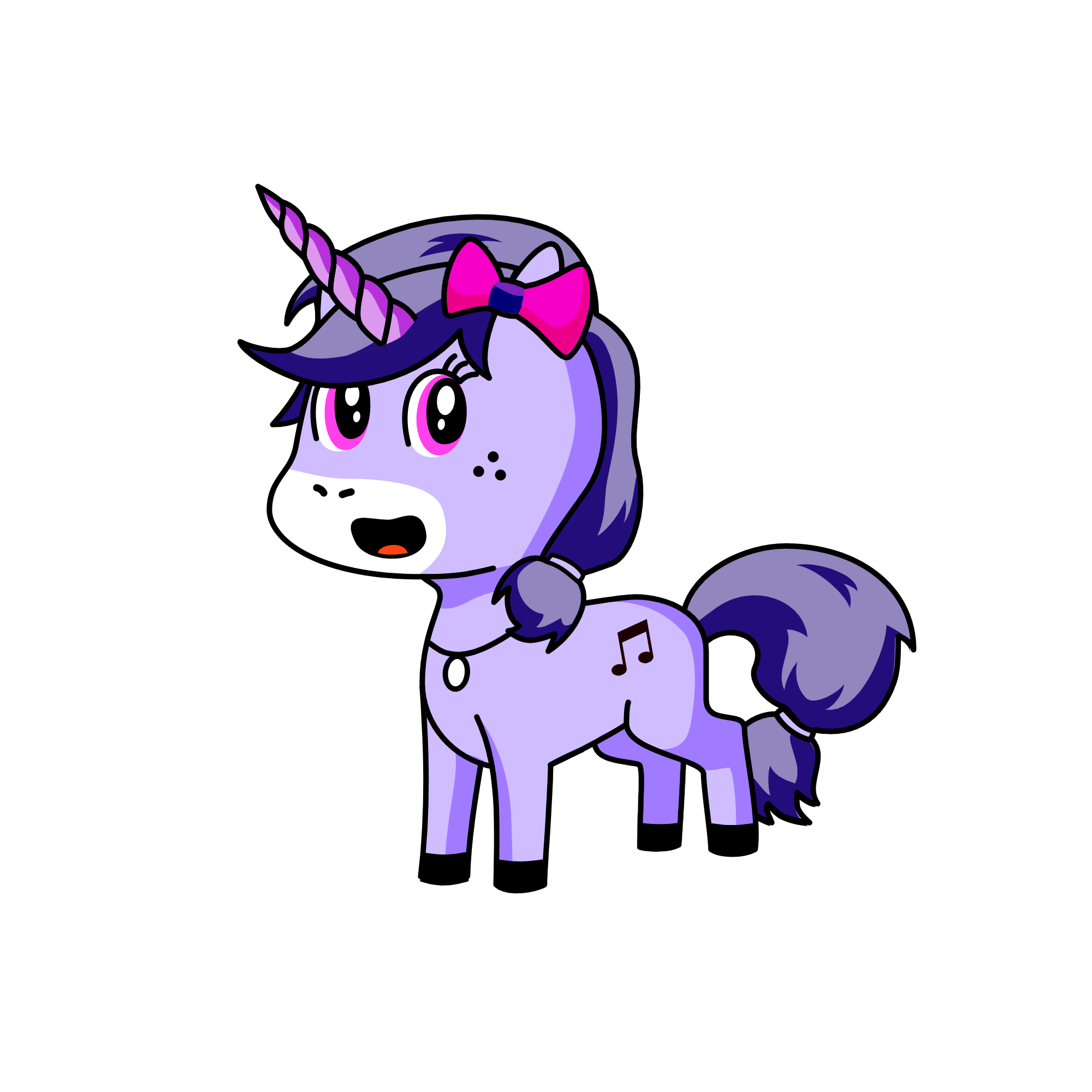 Purple, the unicorn