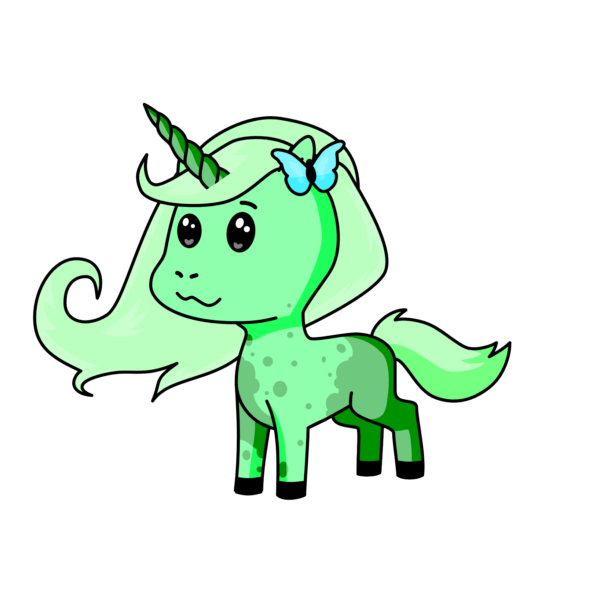 Minty, the unicorn