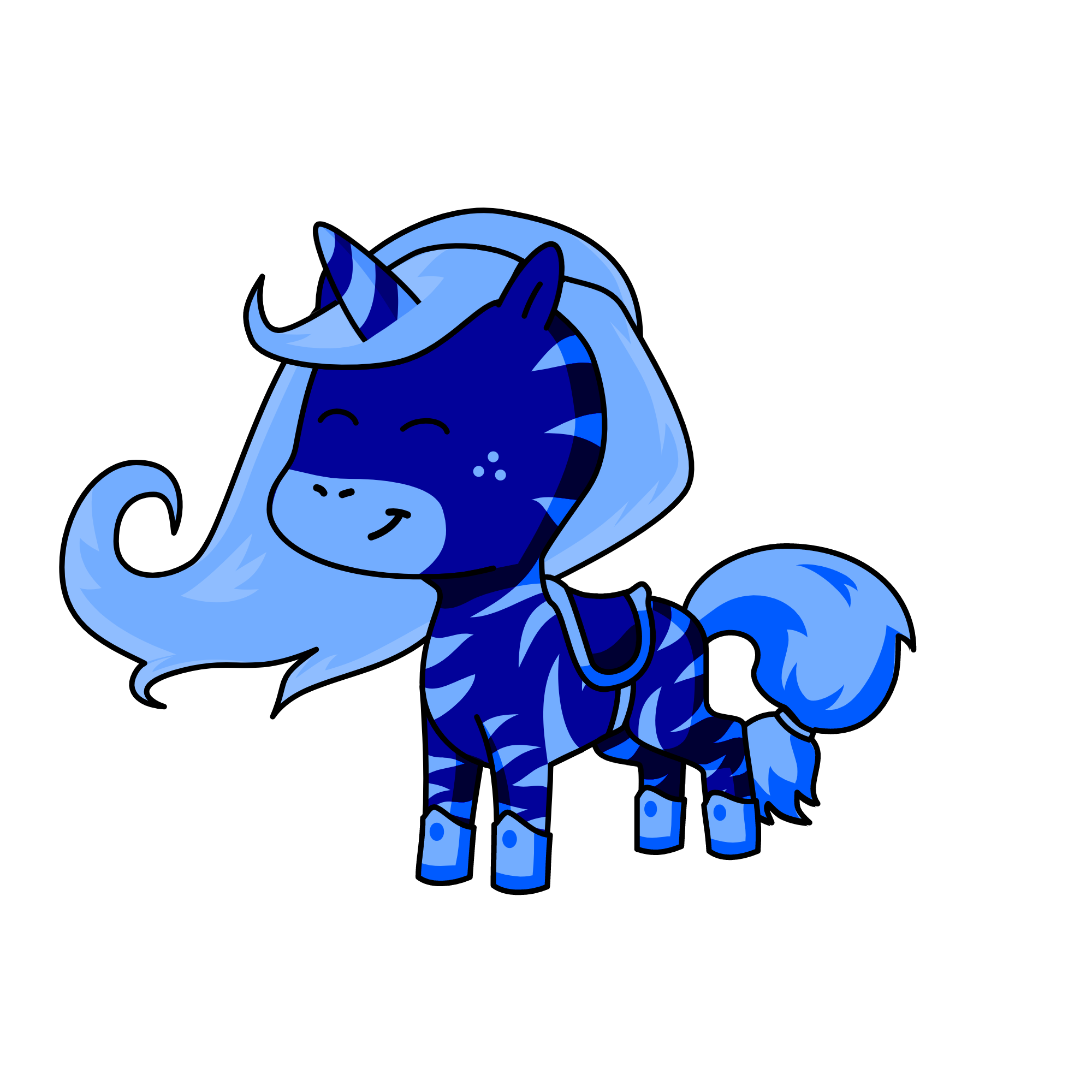 Bluey, the unicorn