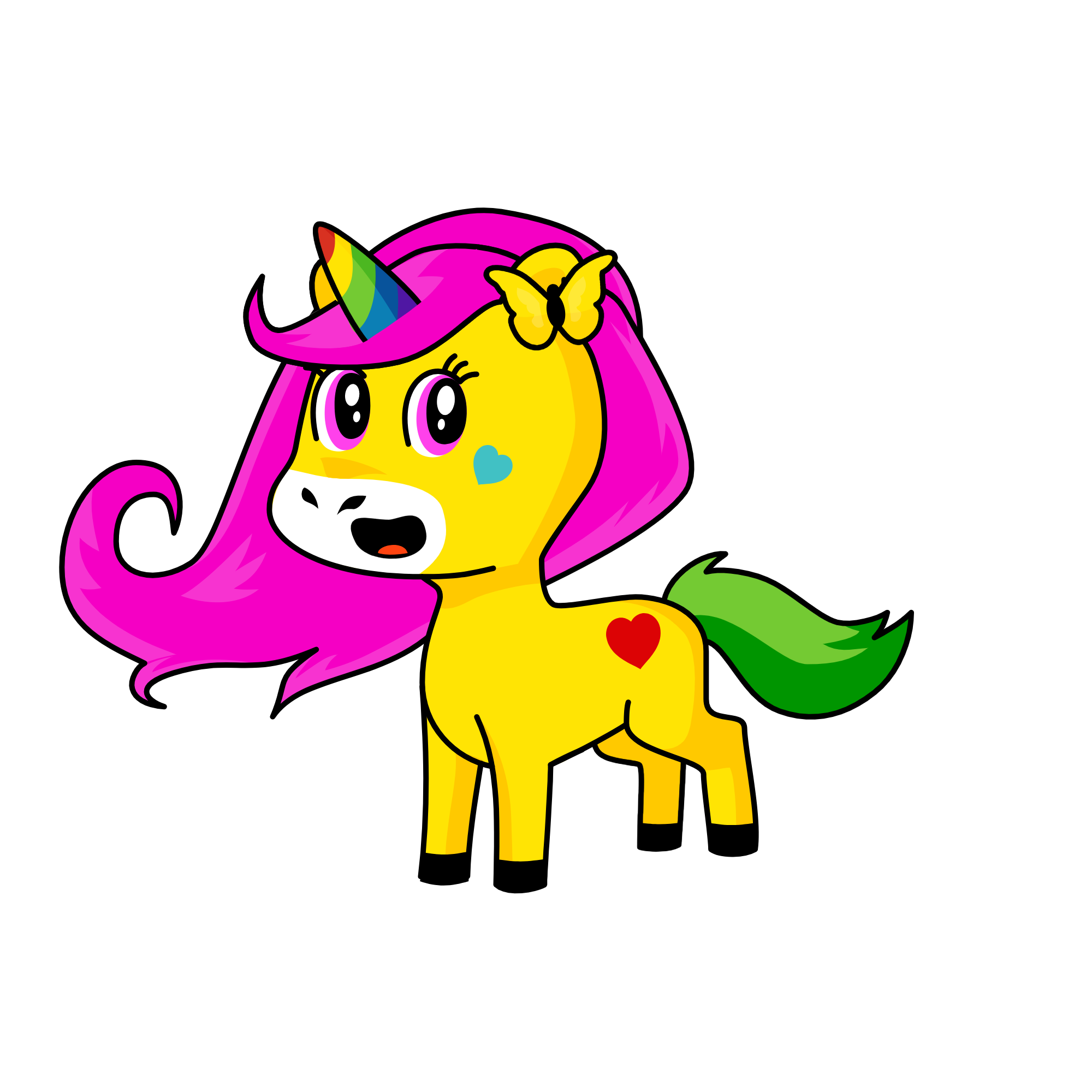 unicorn girl, the unicorn