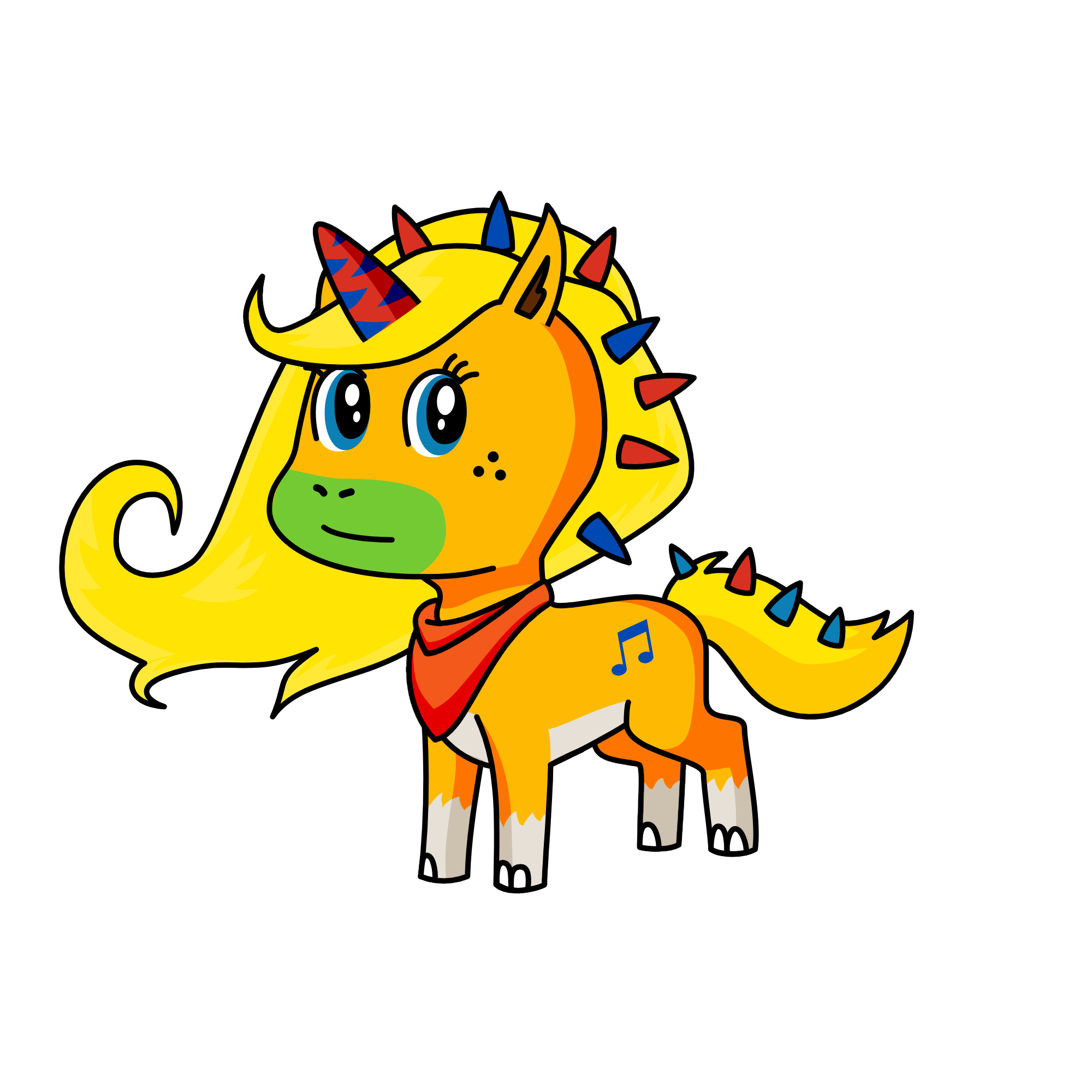 spikes, the unicorn