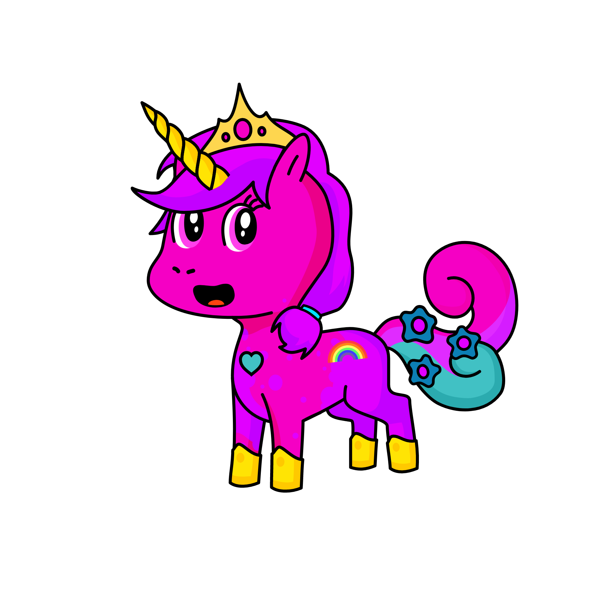Glossy , the unicorn