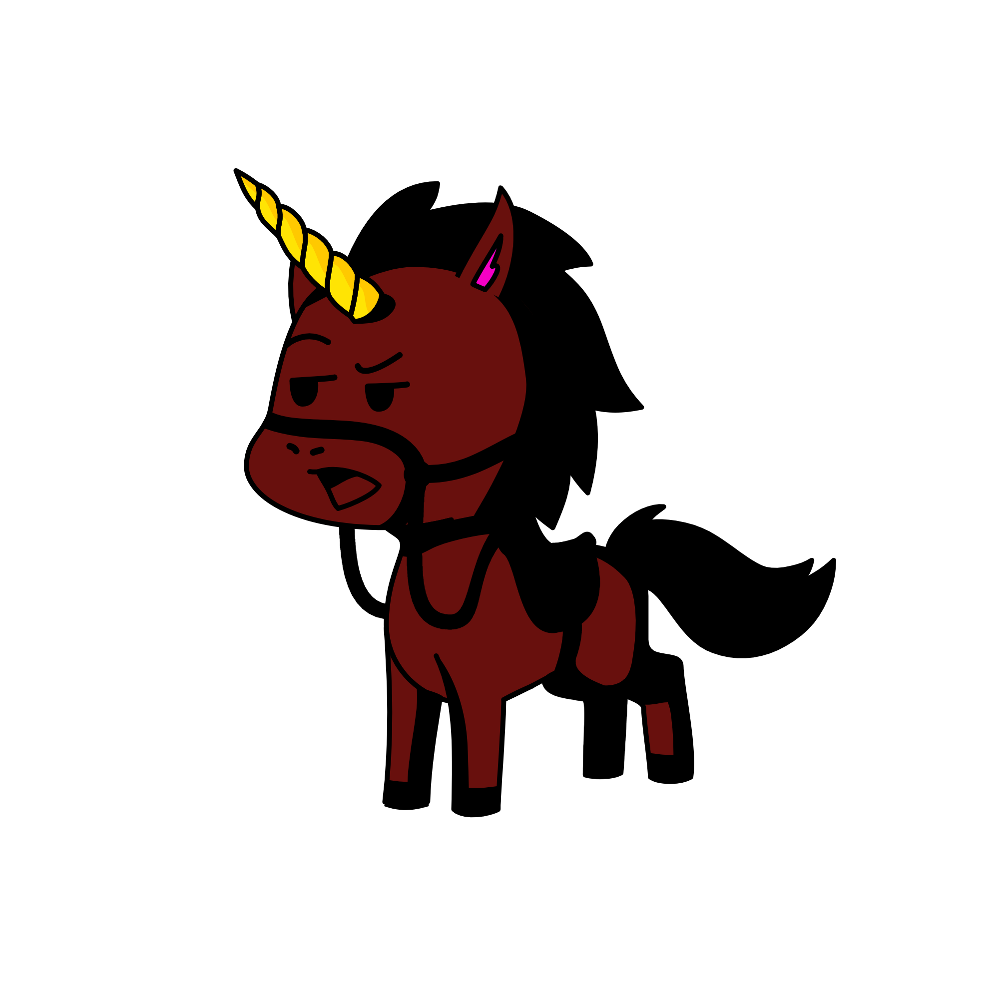 horse, the unicorn