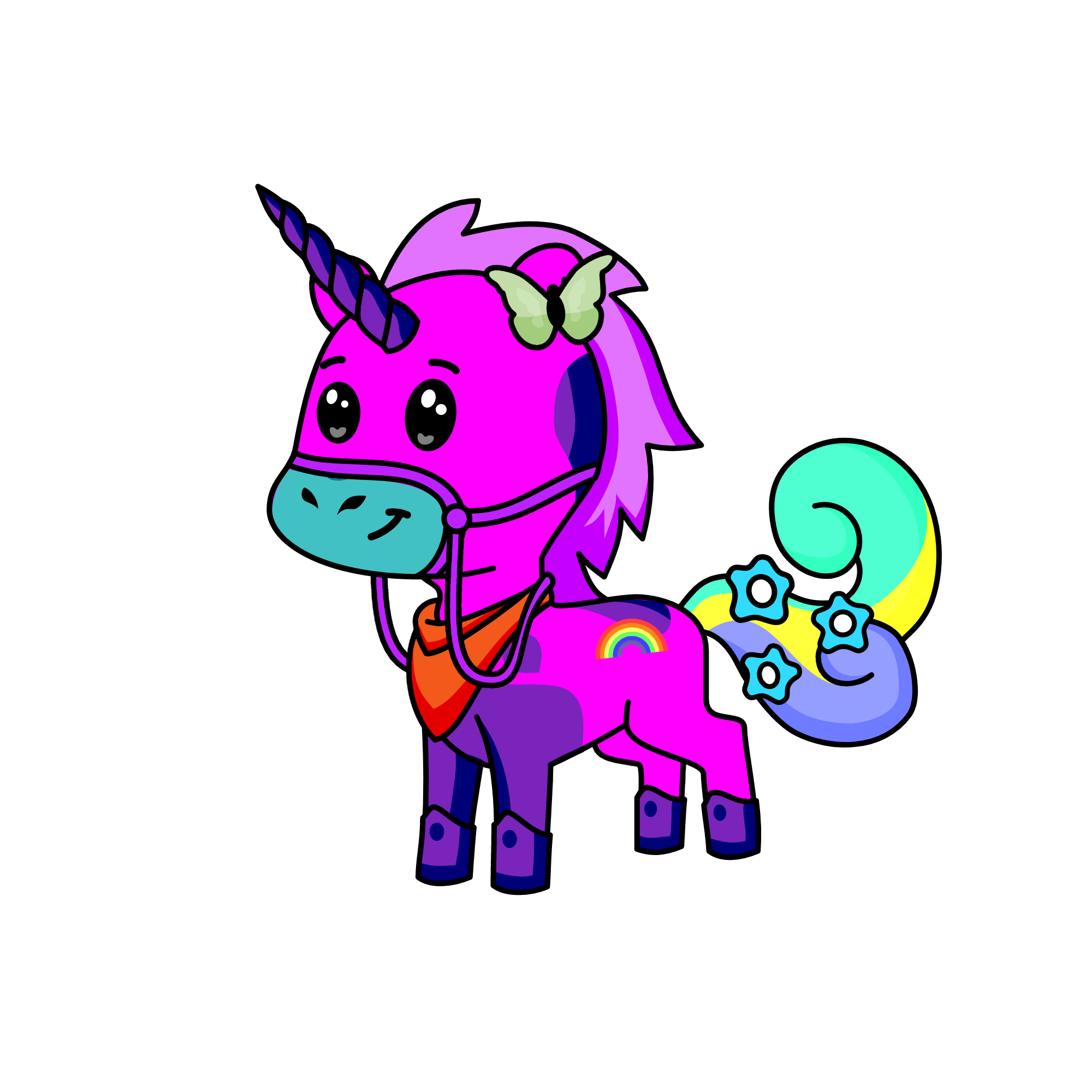 rainbow dash, the unicorn