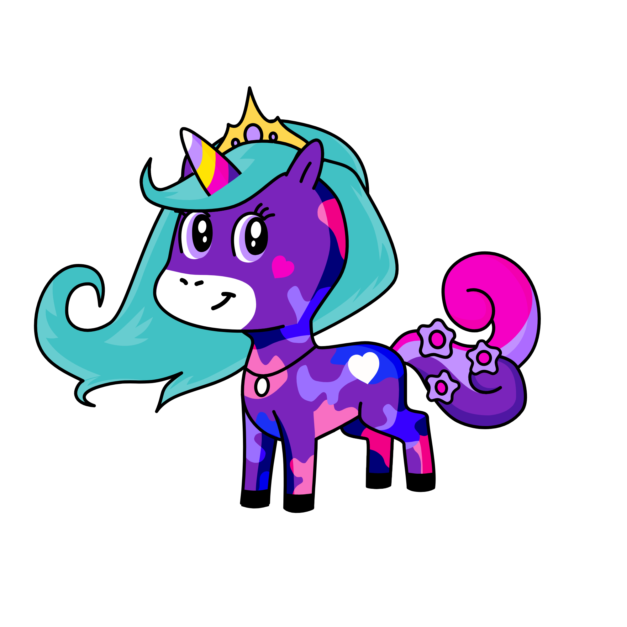 Rainbow, the unicorn