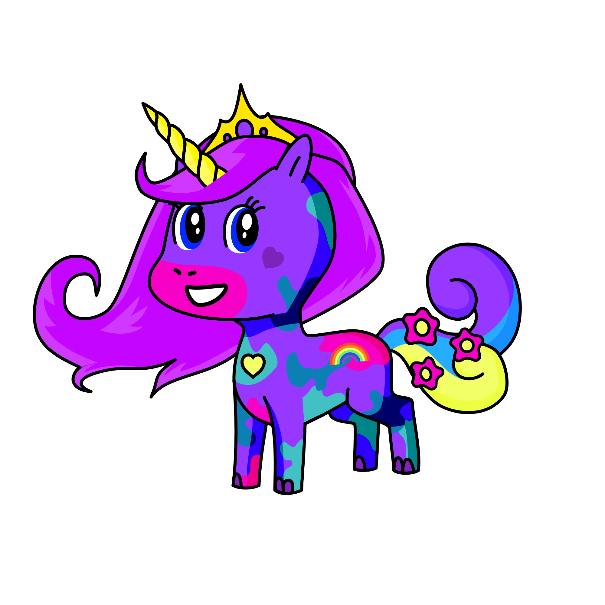 Queen paint, the unicorn