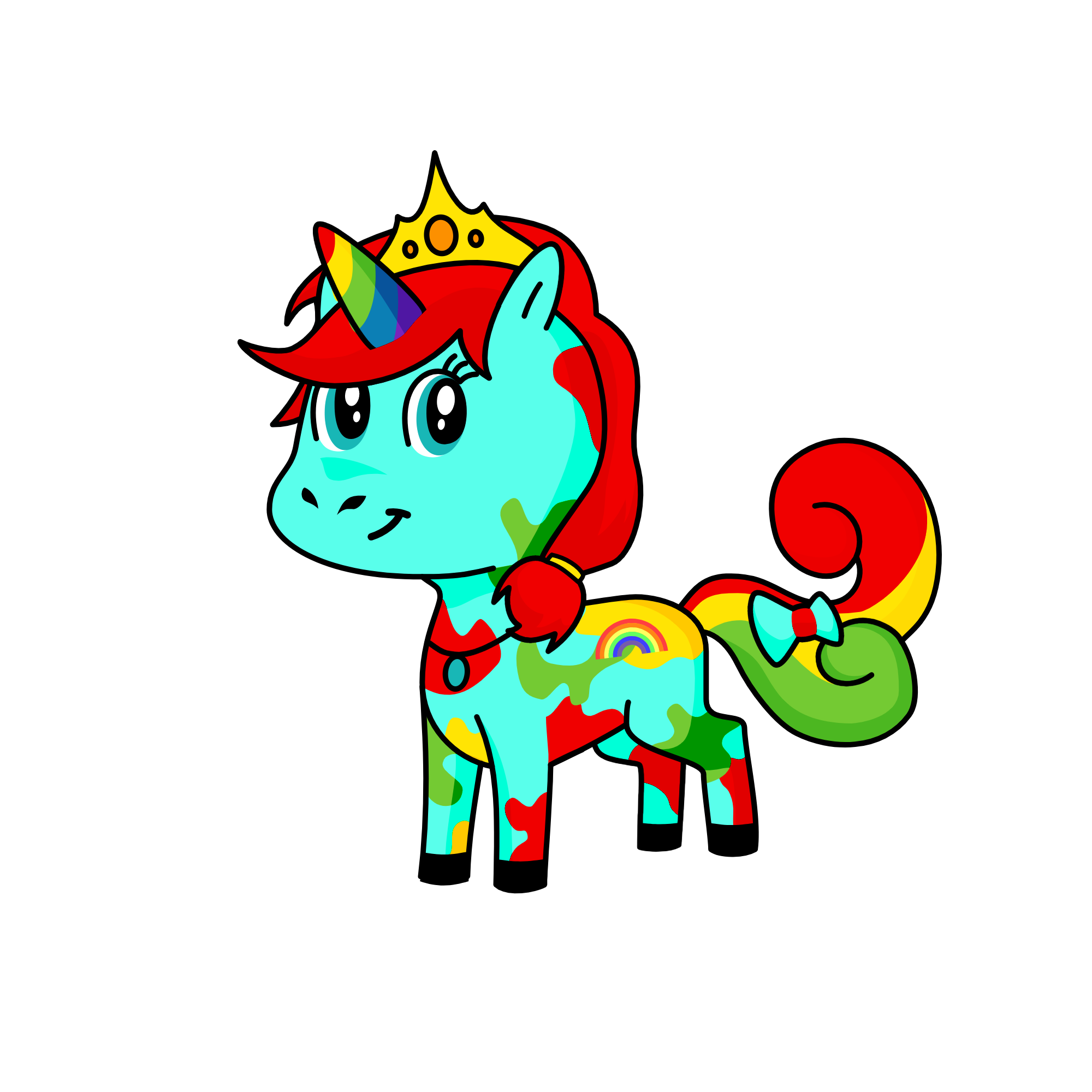 rainbowdash, the unicorn
