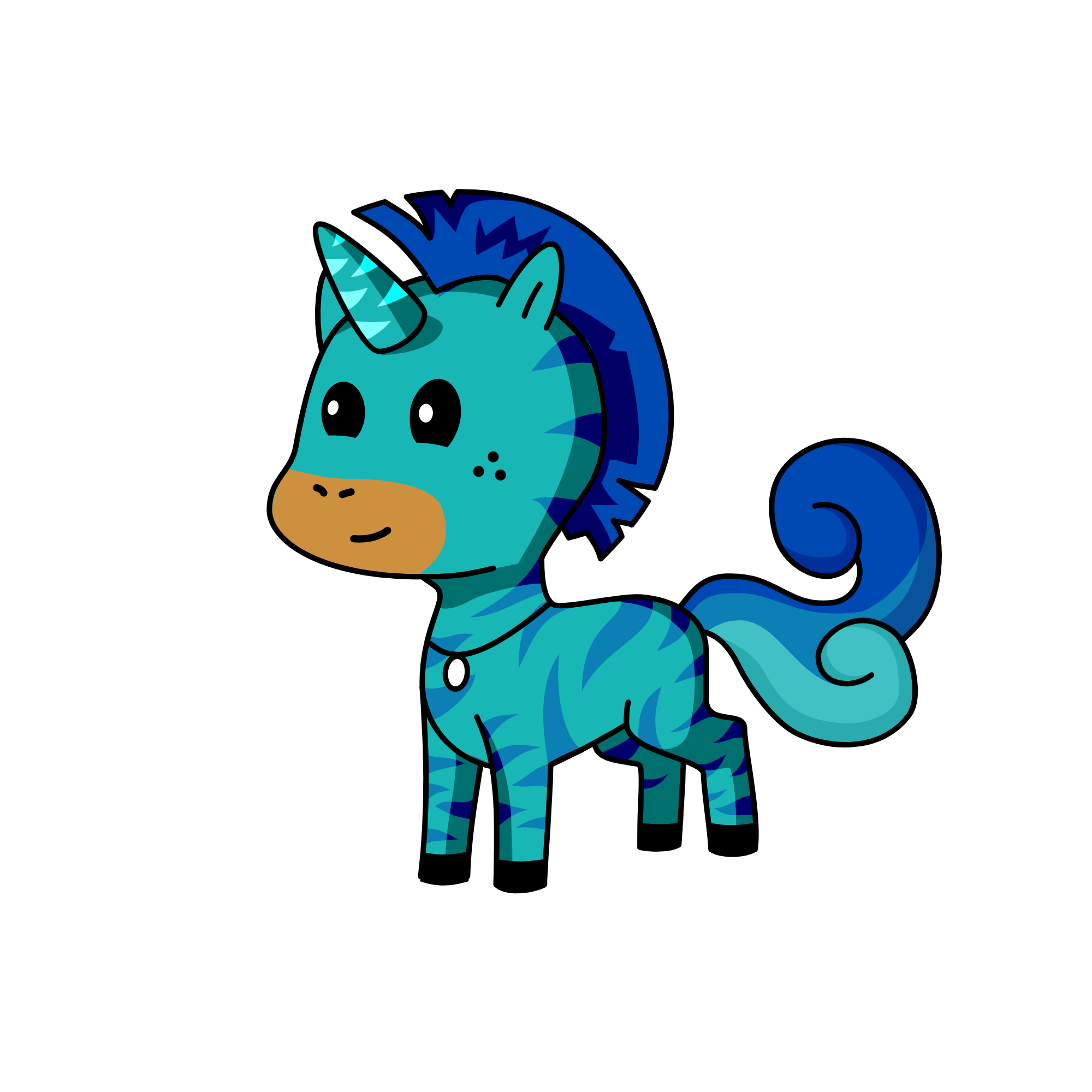 Blue Tiger, the unicorn