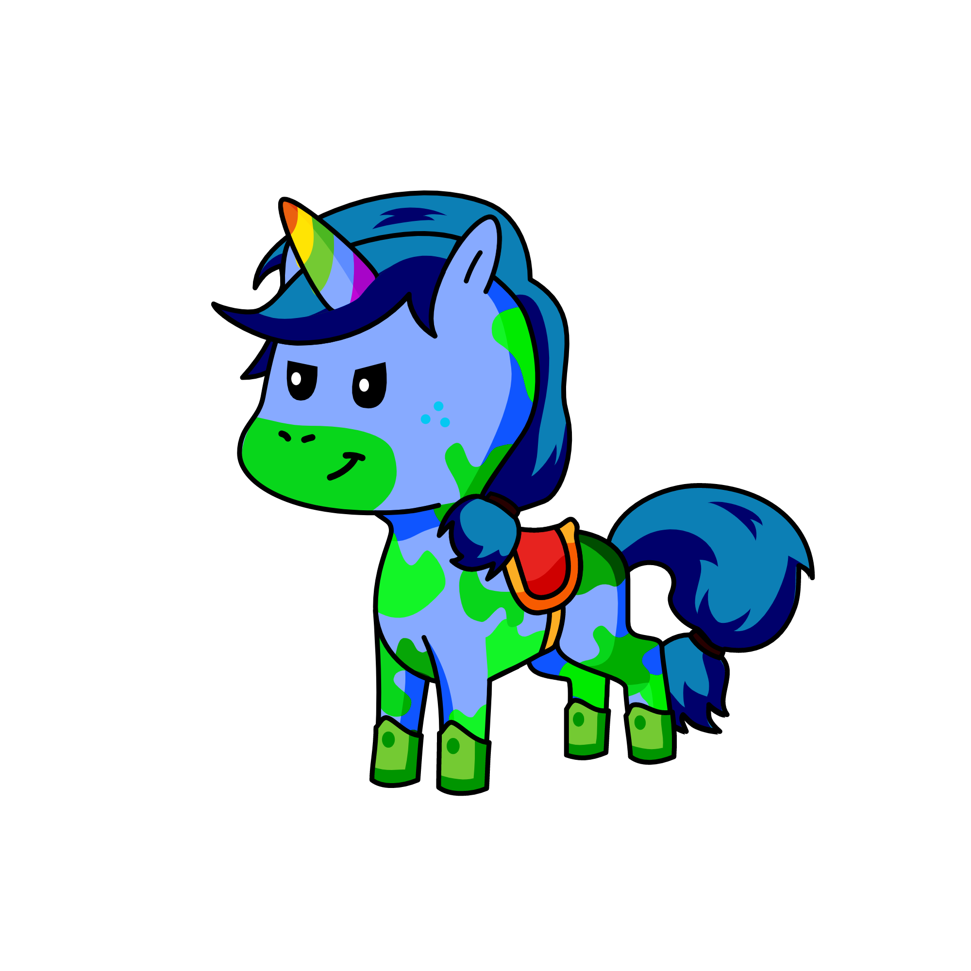 Been playing in the mud, the unicorn