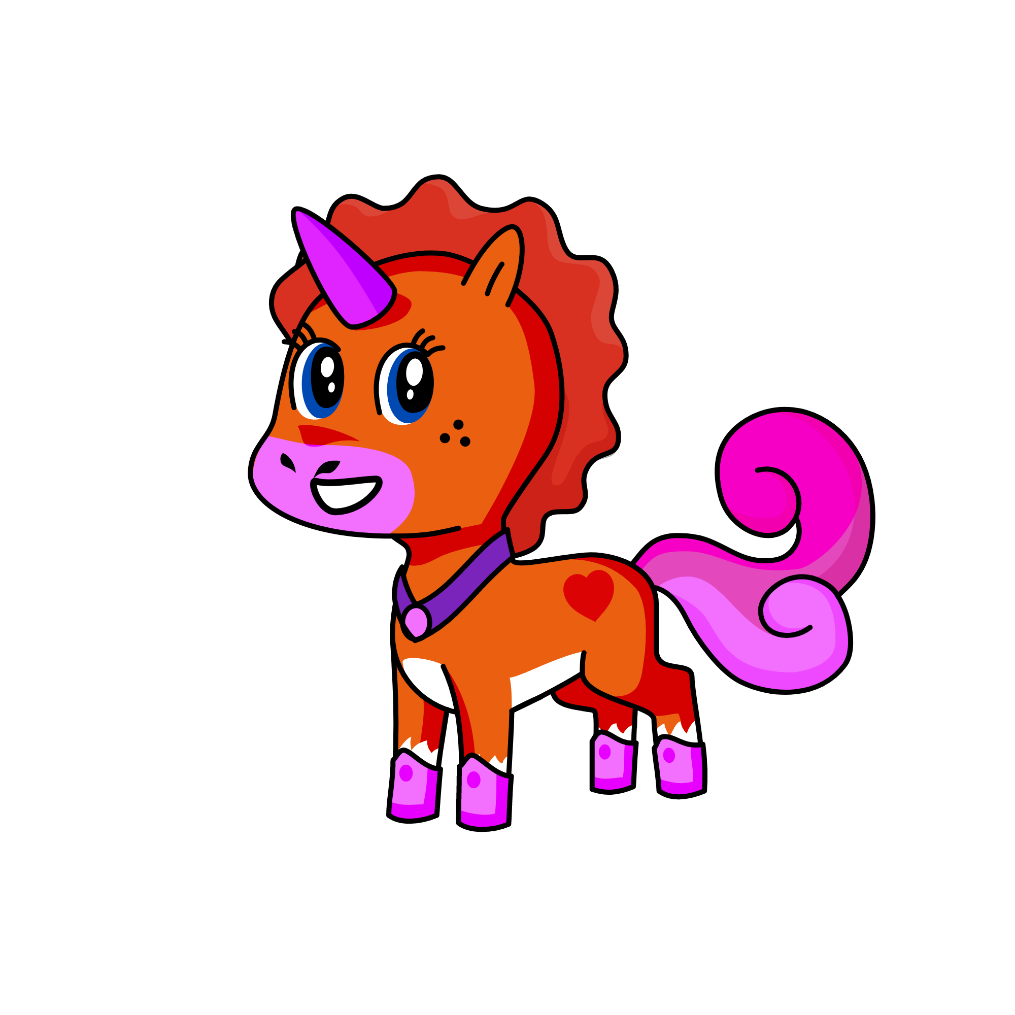 Pink, the unicorn