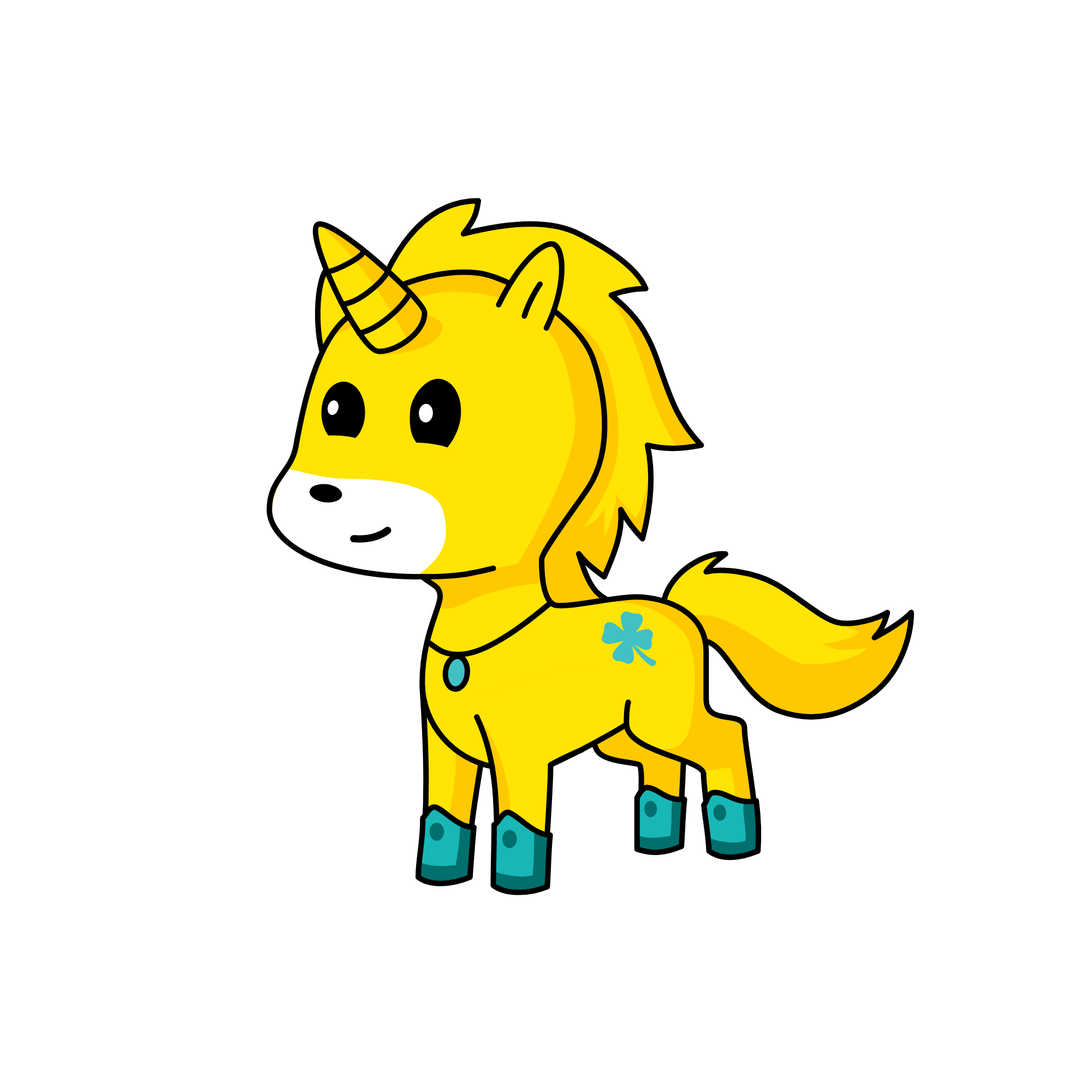 gold, the unicorn