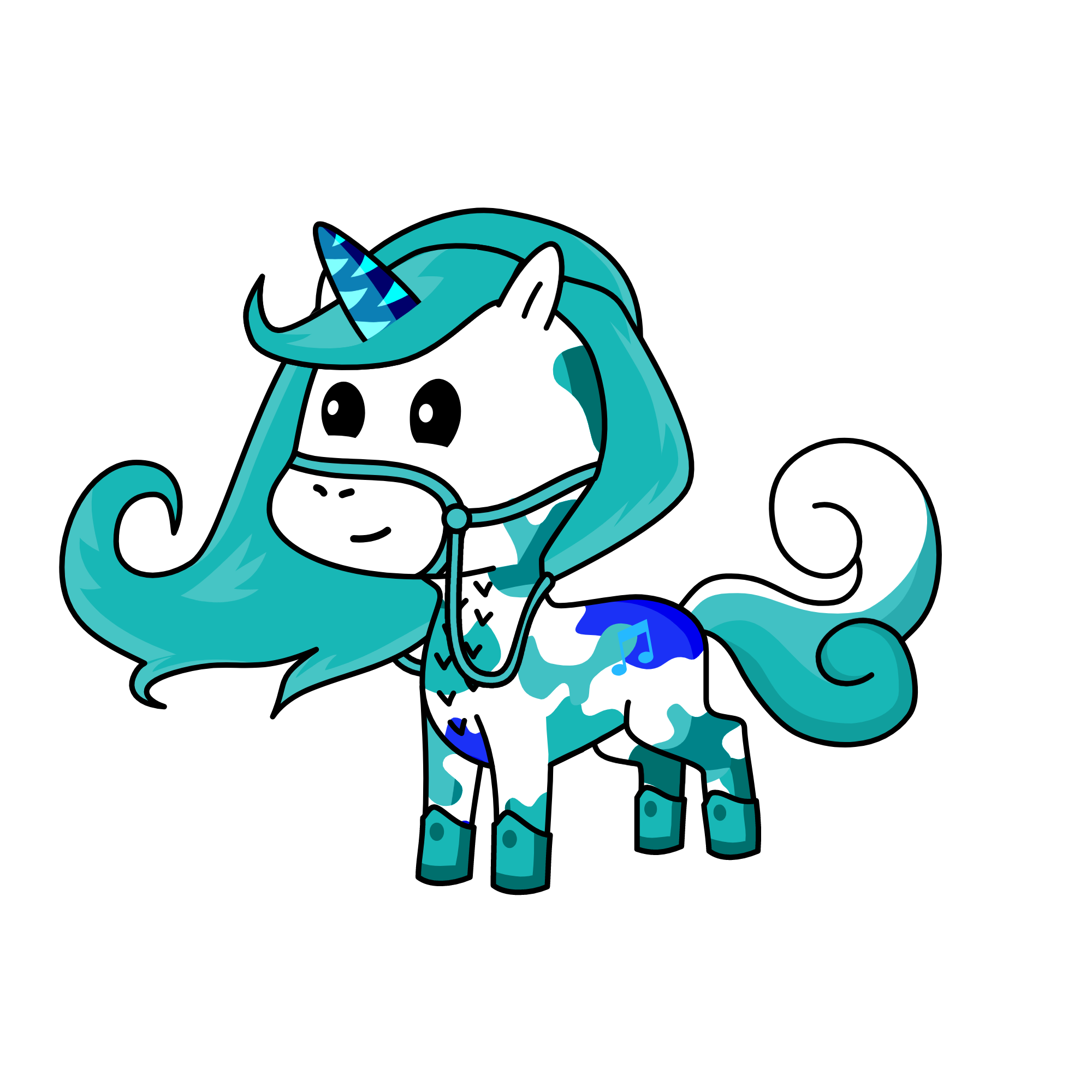 AND THE OLD COW JUST GOES MOO, the unicorn