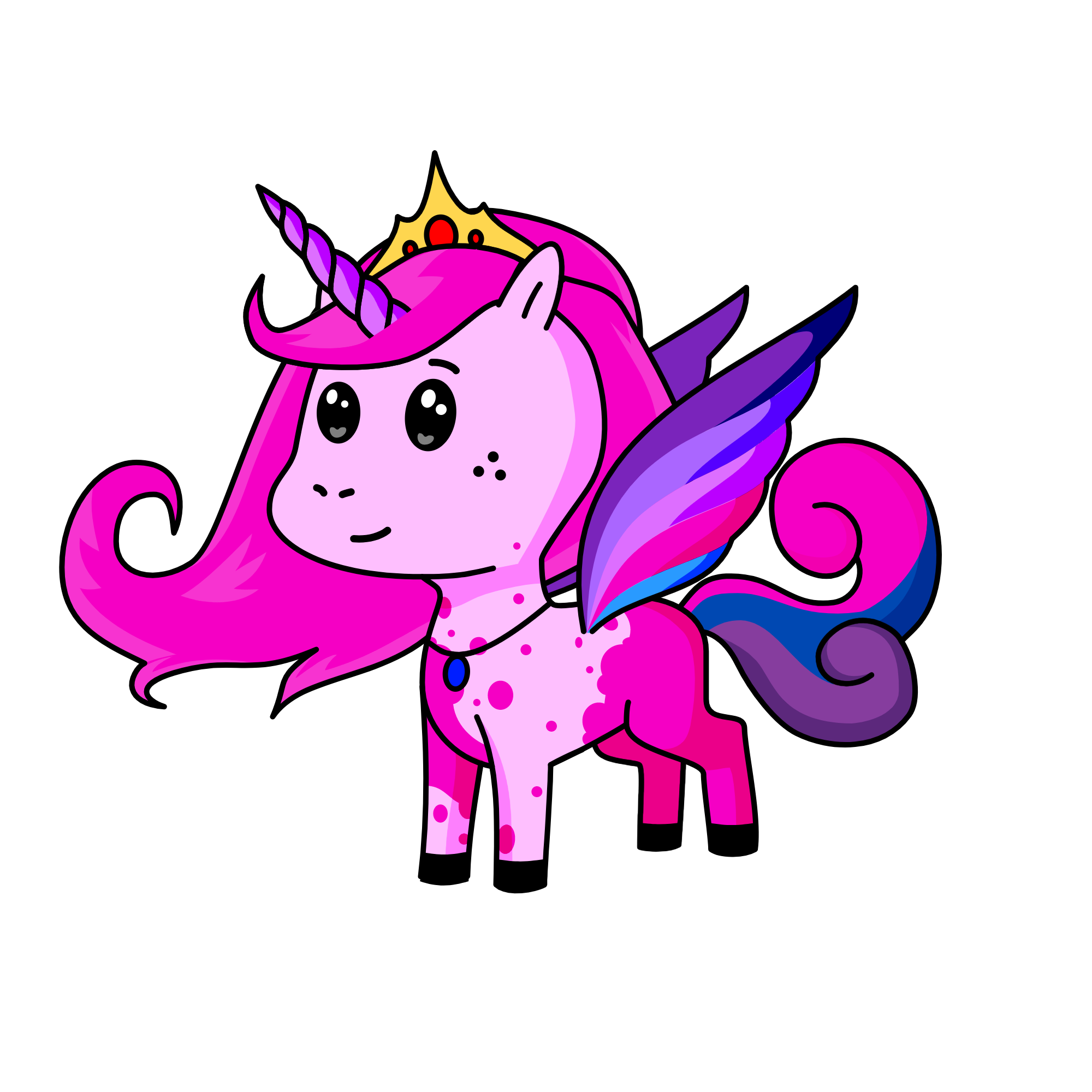 beautiful princess, the unicorn