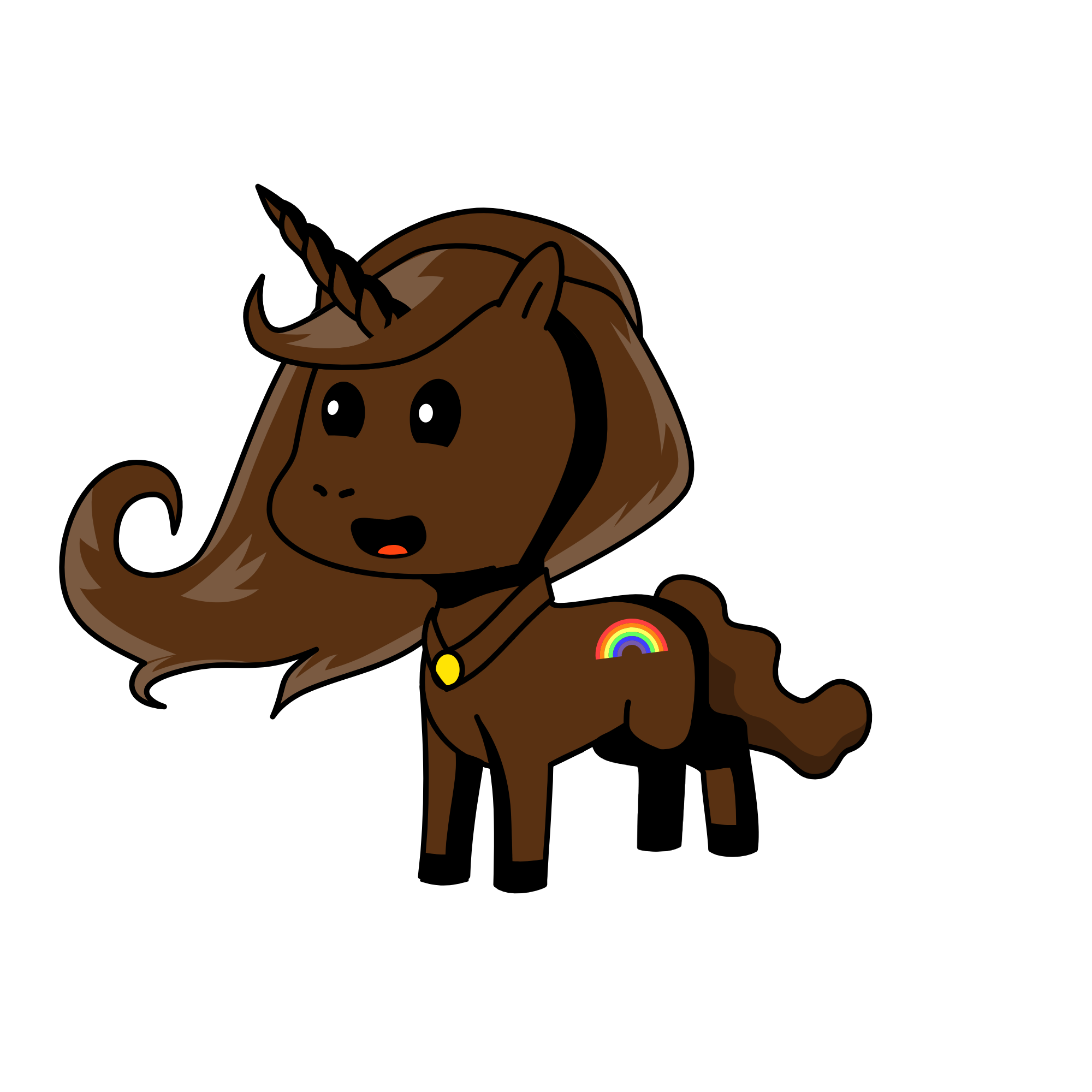 chocolate unicorn, the unicorn