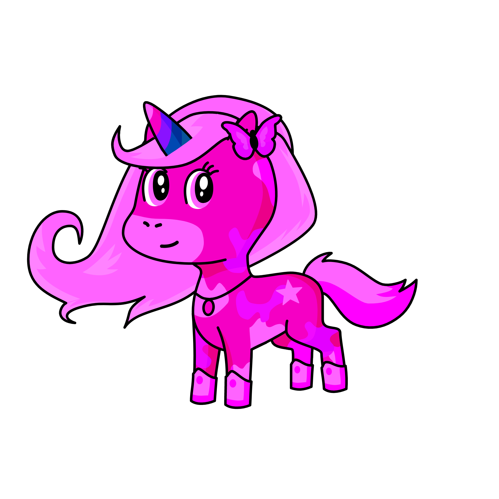 Pink, the unicorn