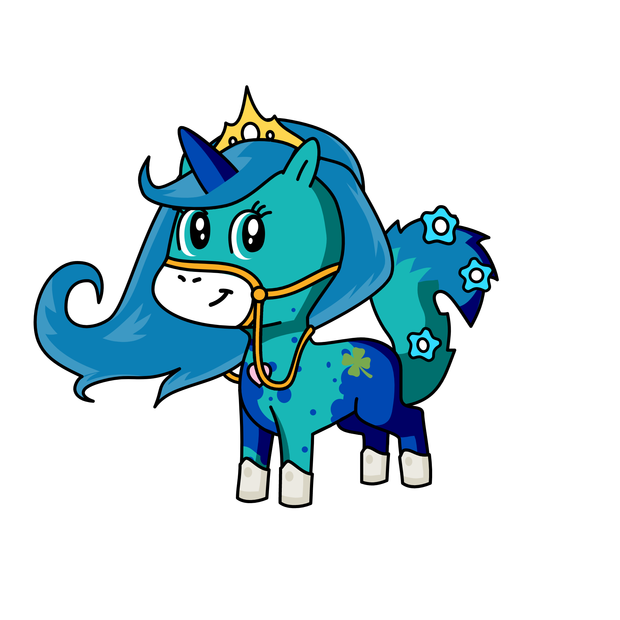 blue, the unicorn