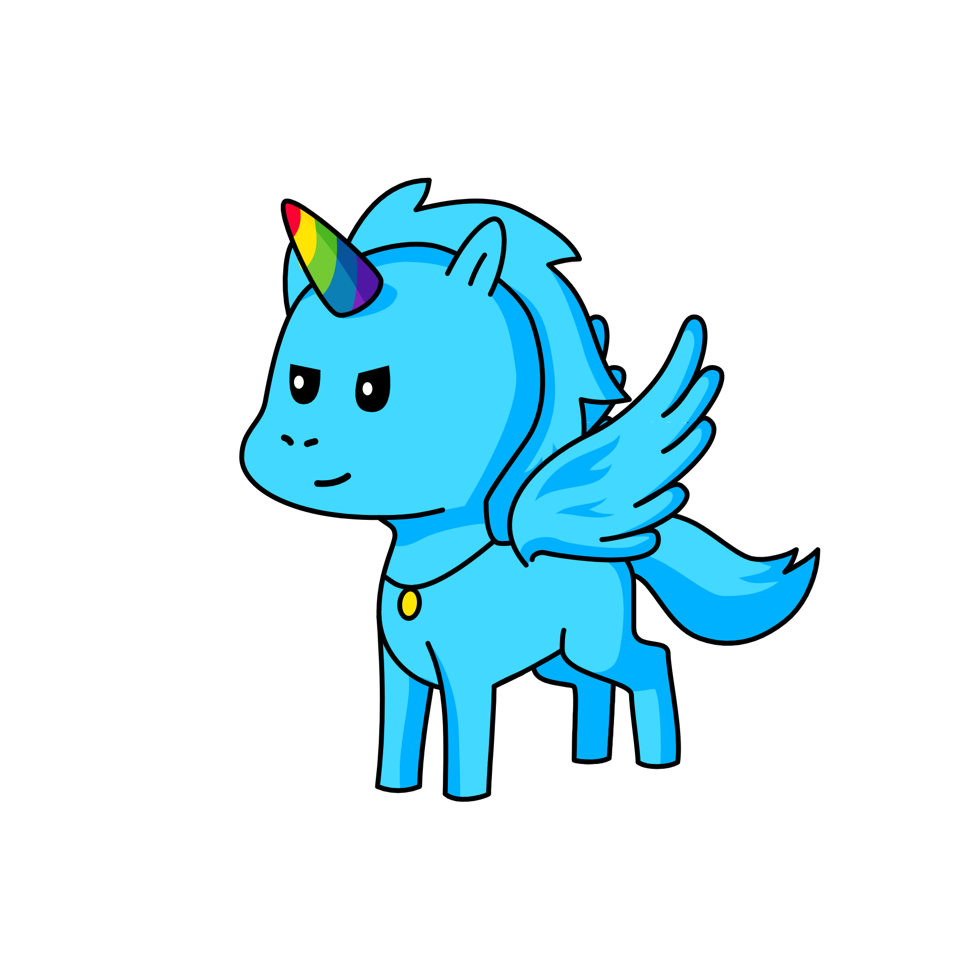 rainbowdash, the unicorn