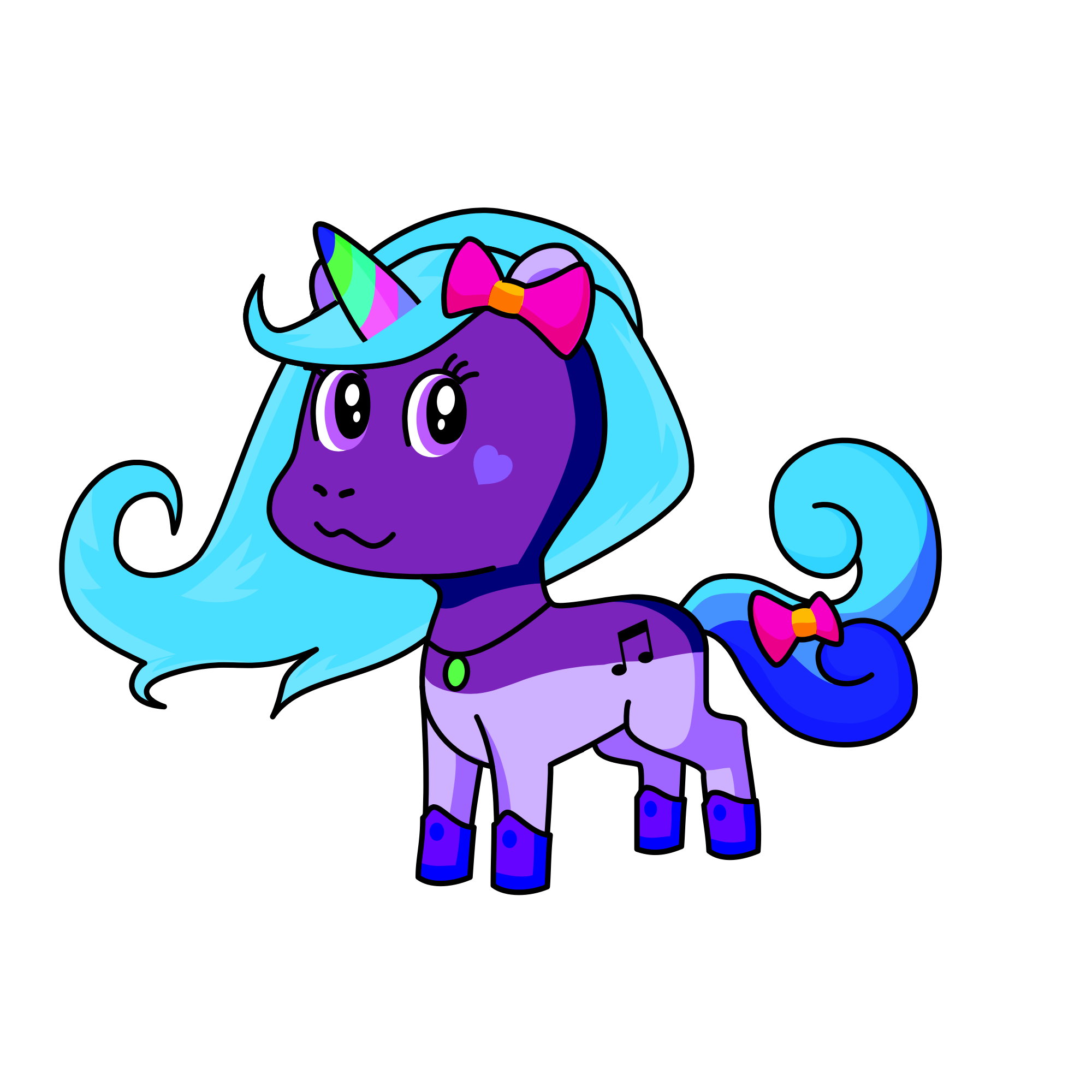 Purple, the unicorn