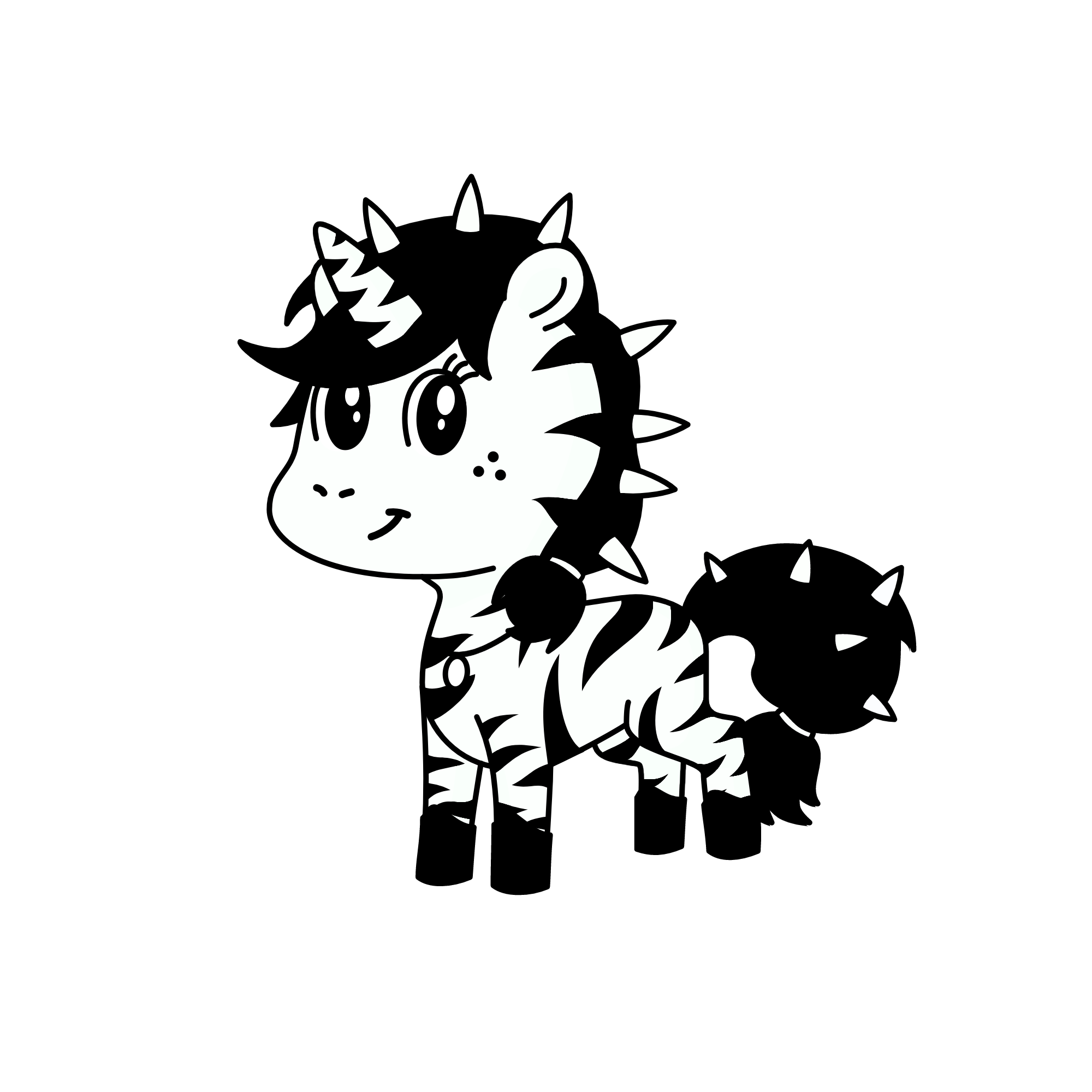 Spikey, the unicorn