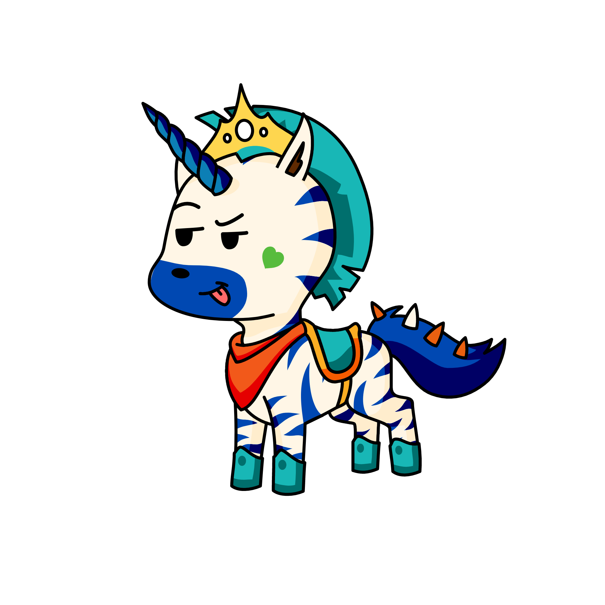 blue, the unicorn