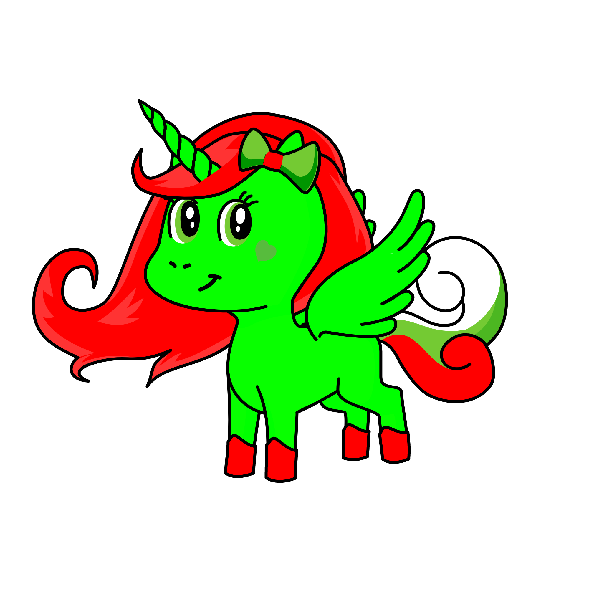 Christmas, the unicorn