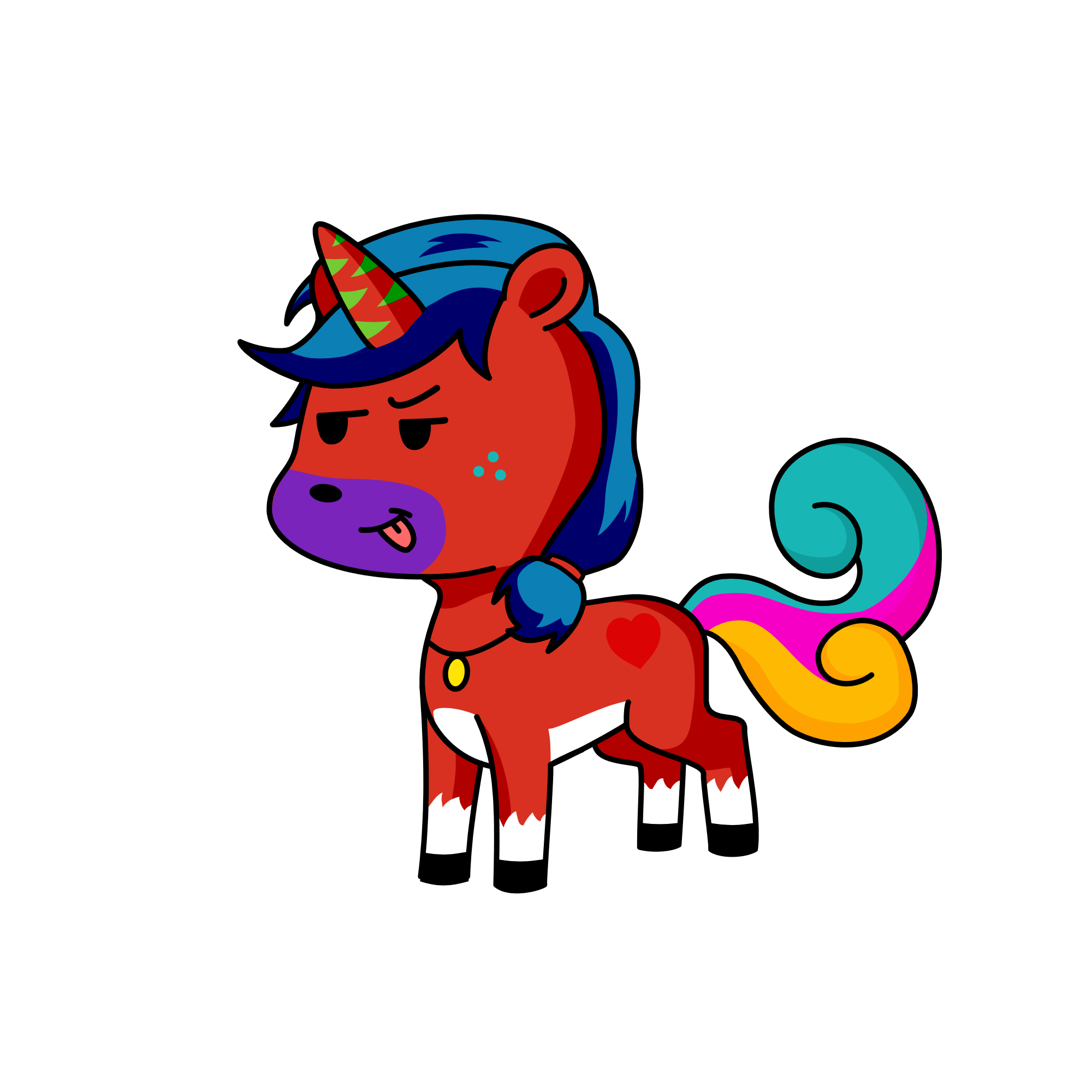 Poo poo head, the unicorn