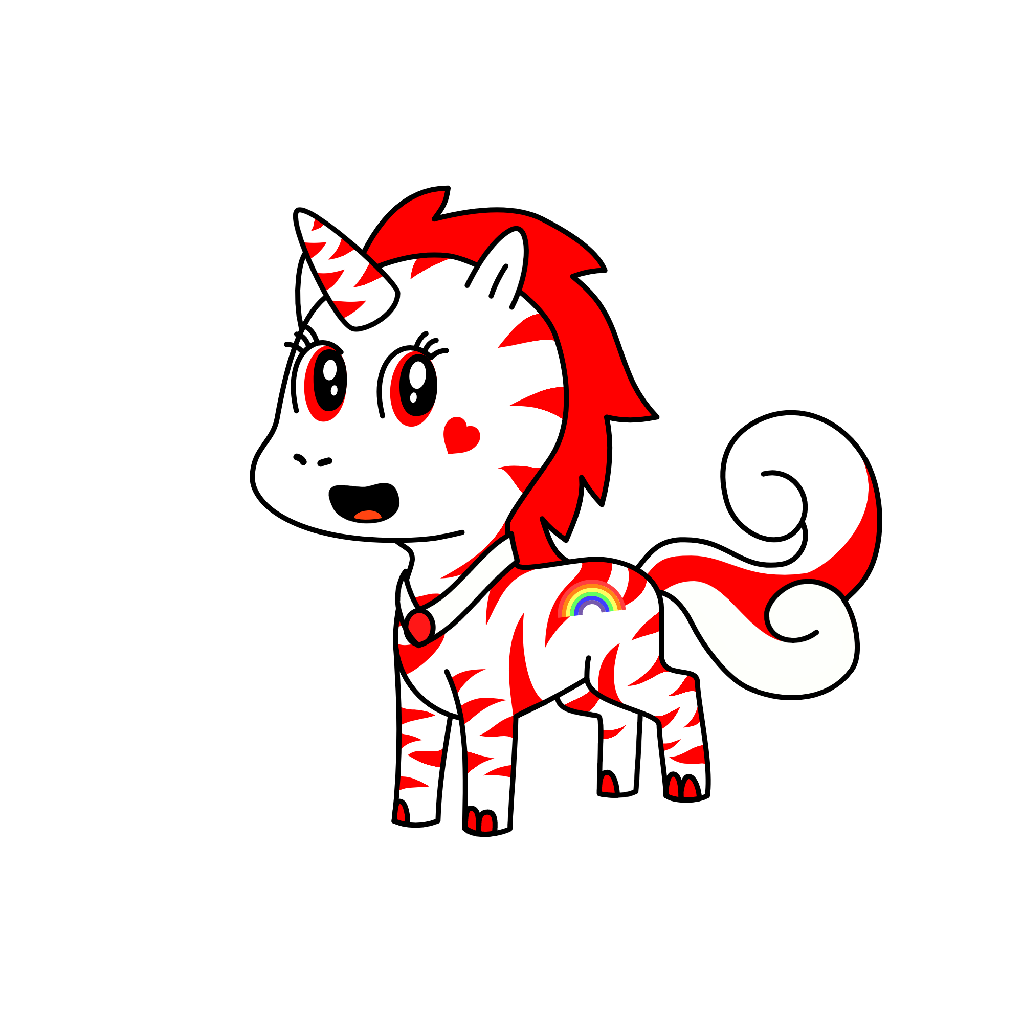 candy cane , the unicorn