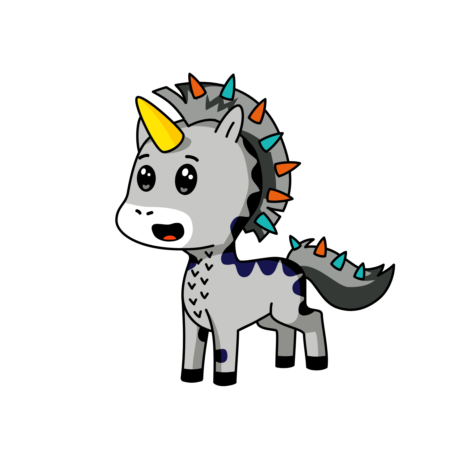 gray, the unicorn