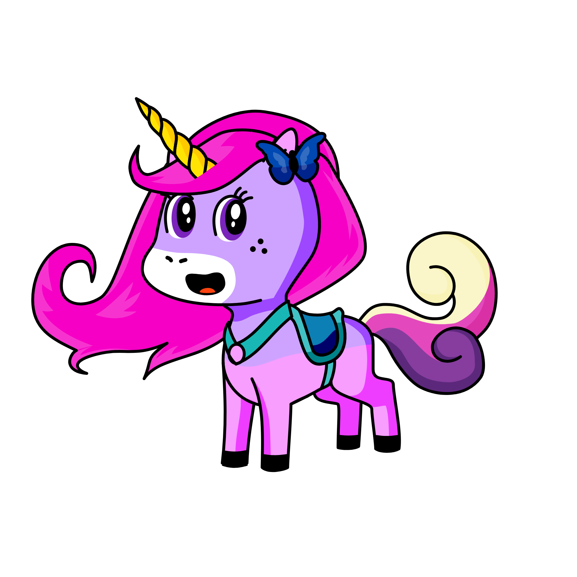 Rainbow, the unicorn