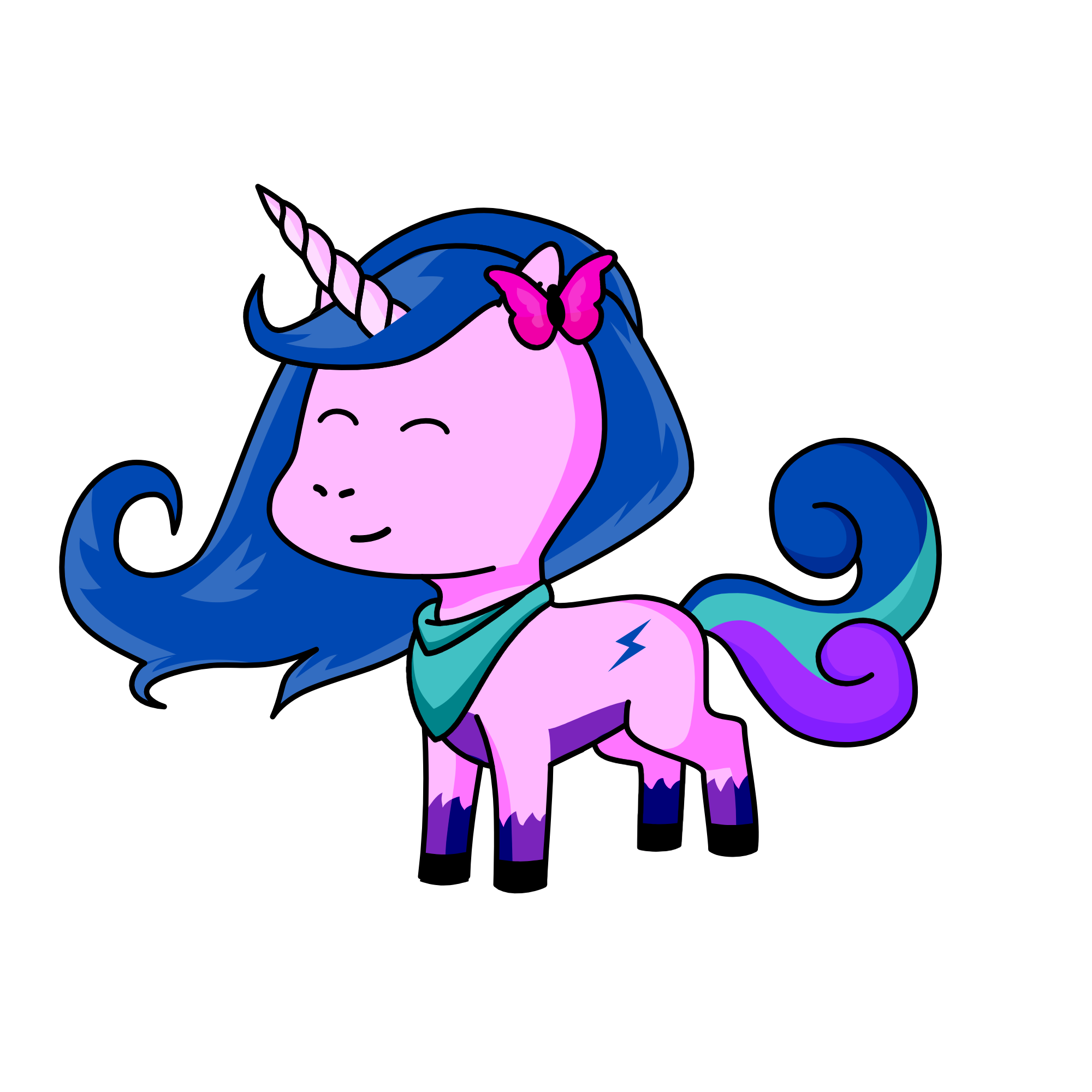 Bluemoon, the unicorn