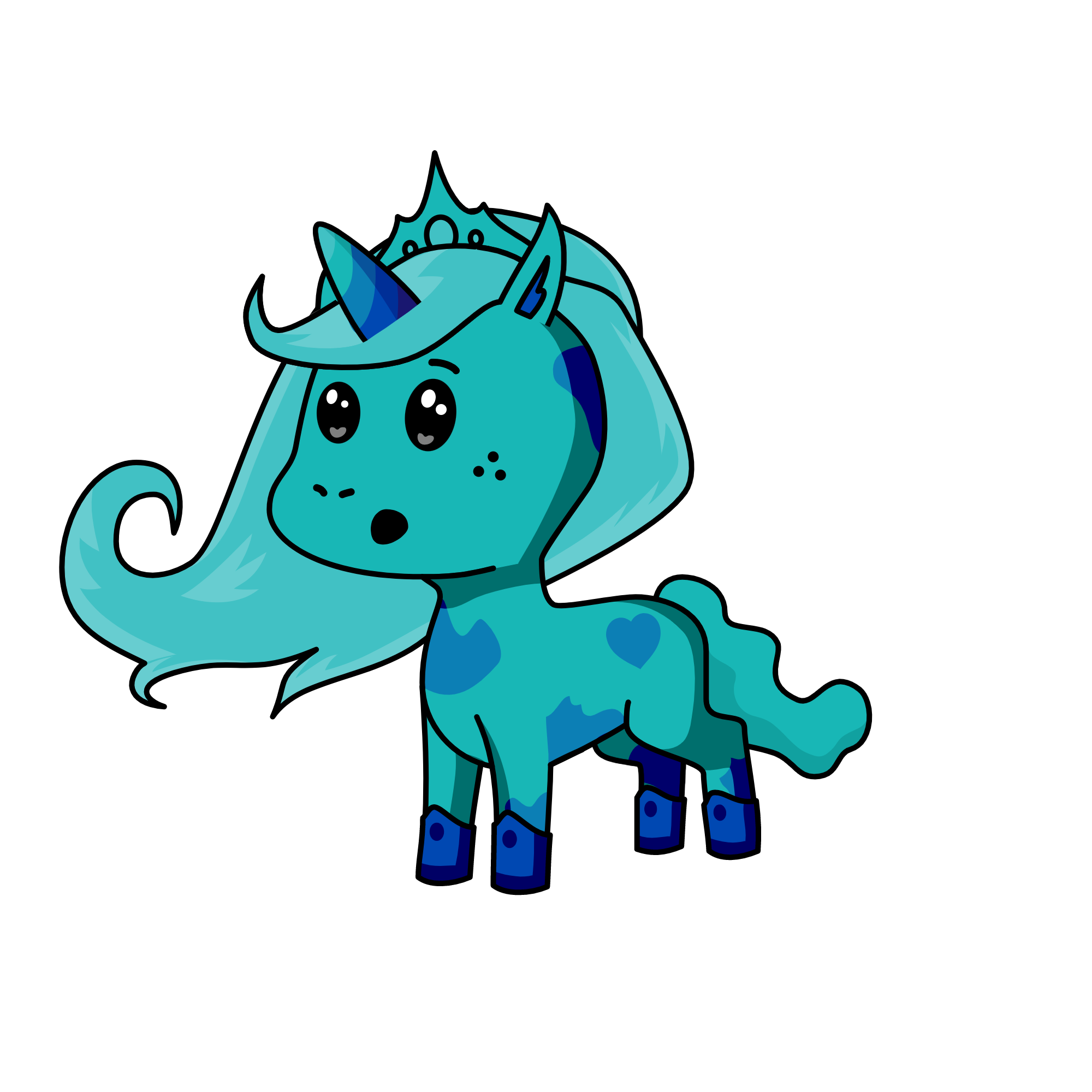 turquise, the unicorn
